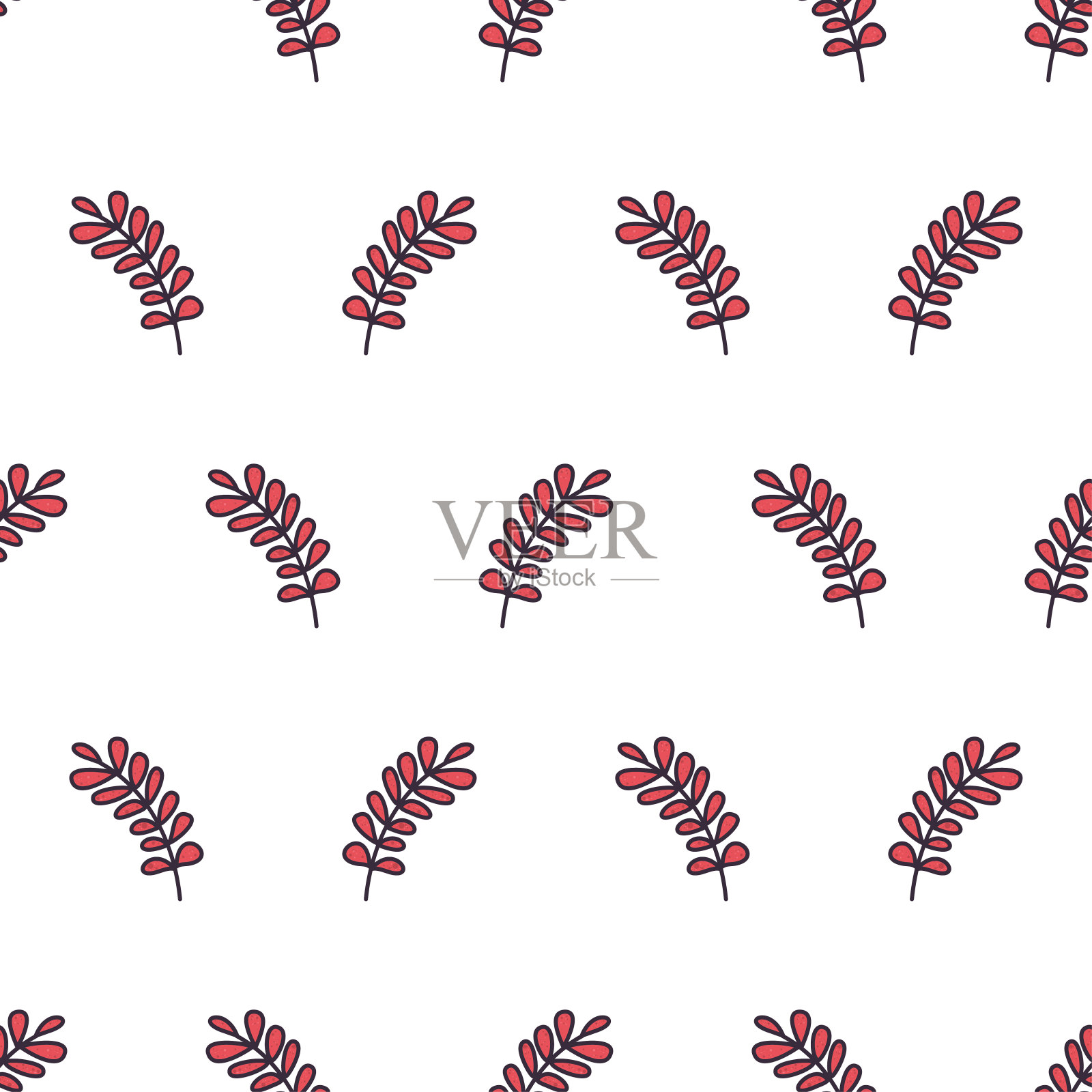 橙色秋早午餐和叶无缝图案在现代涂鸦风格的印花设计，包装纸，纺织品。插画图片素材