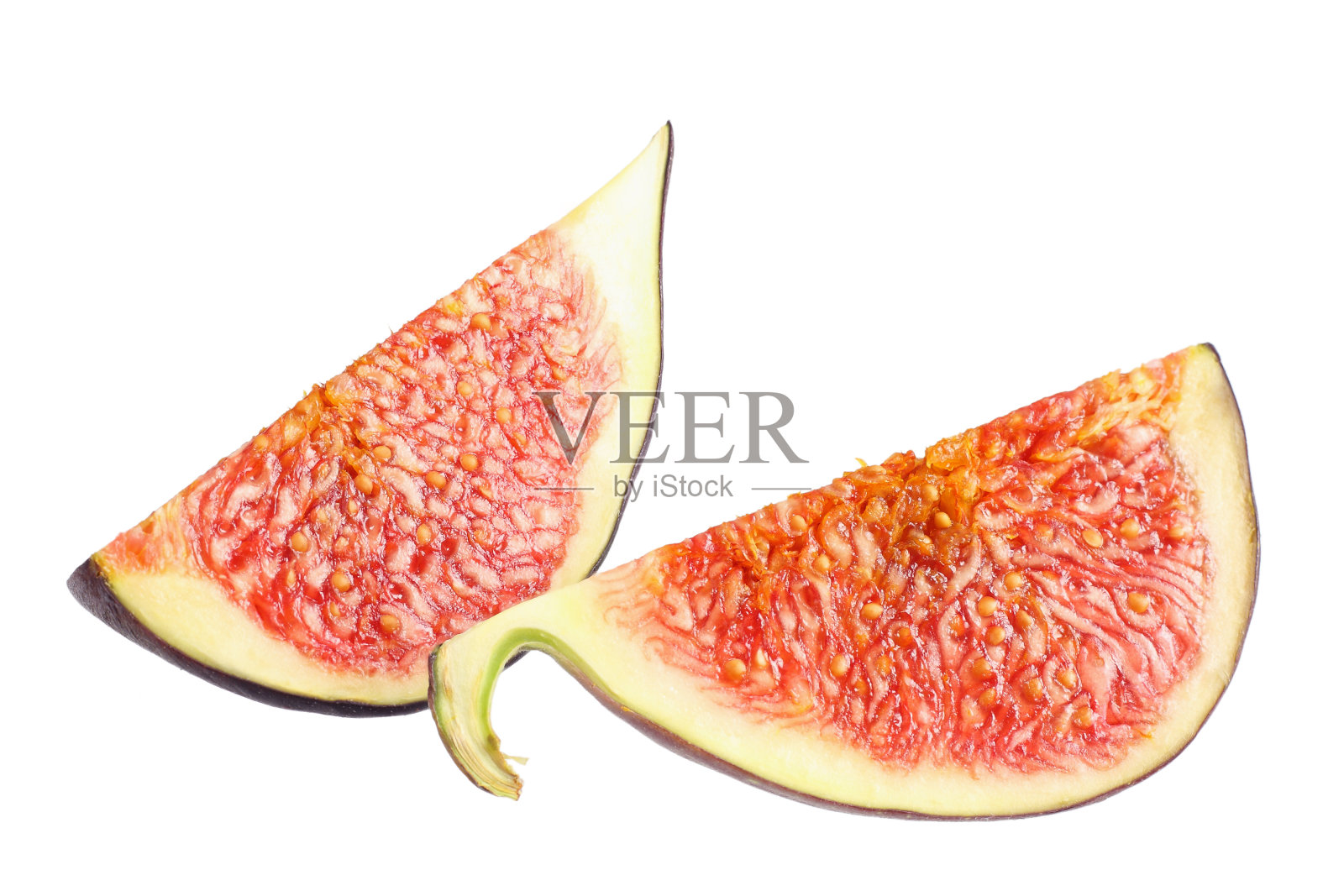 切片FIG孤立在白色背景照片摄影图片