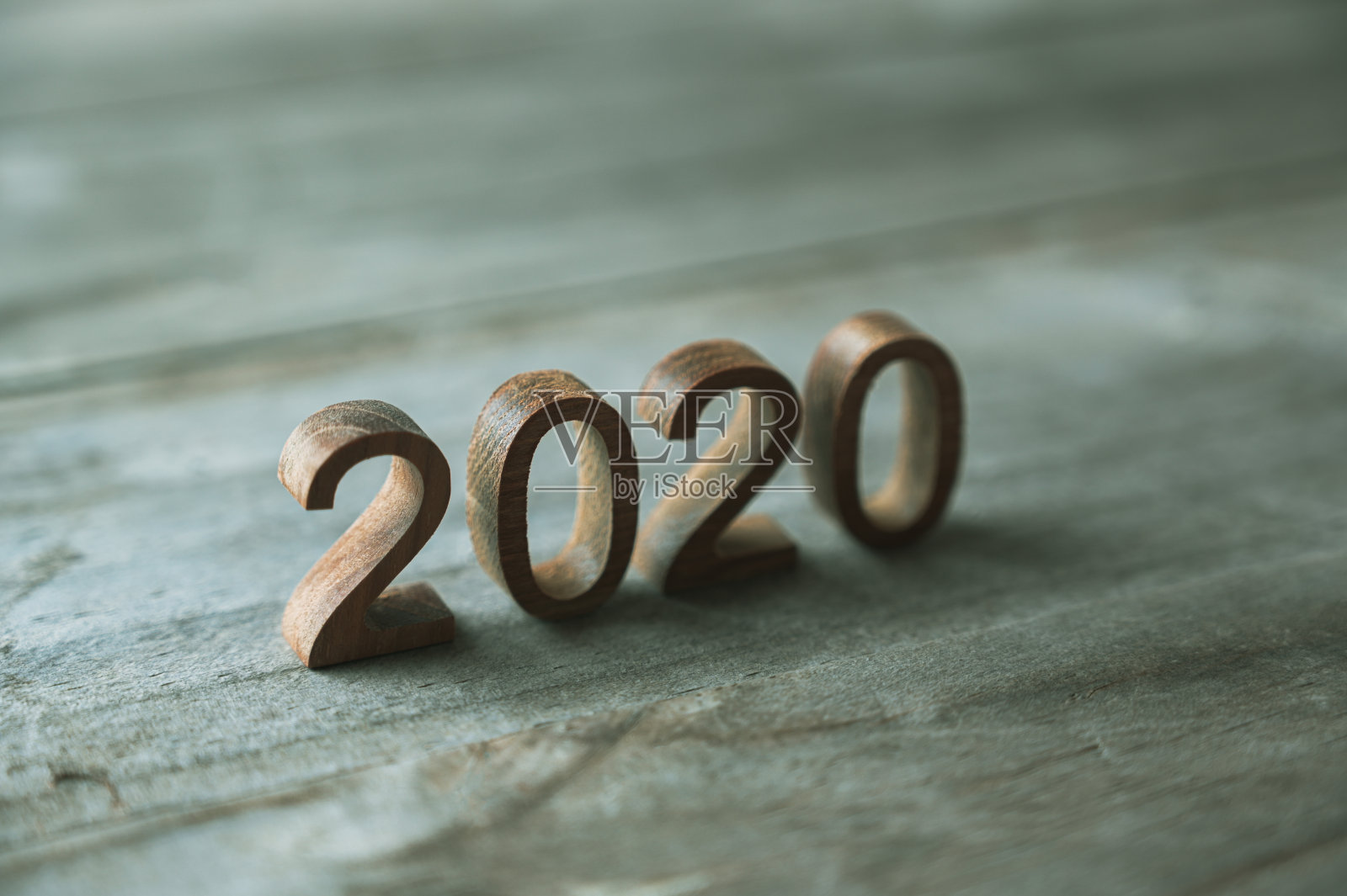 2020年新年木号2020年新年快乐概念照片摄影图片