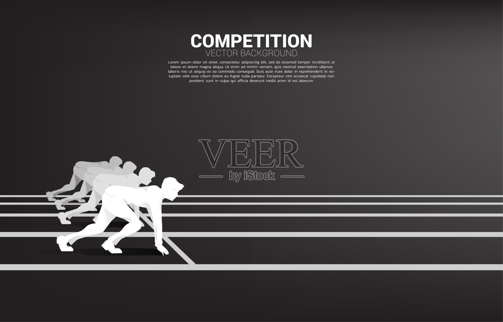 竞争与挑战的经营理念。插画图片素材