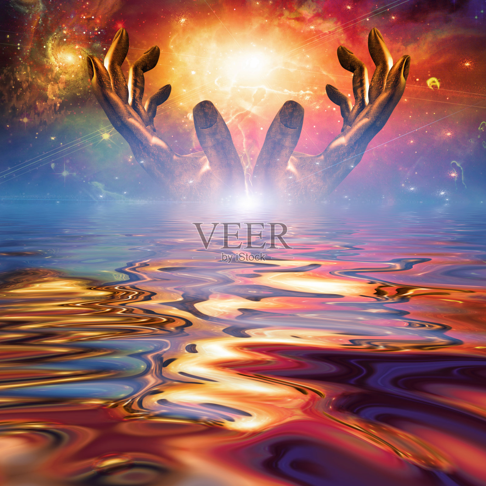 造物主之手照片摄影图片