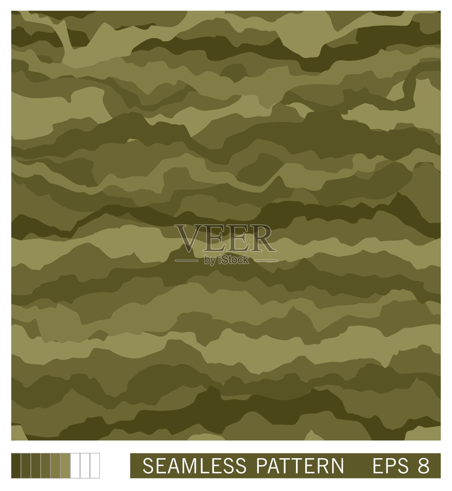 军事迷彩图案。插画图片素材