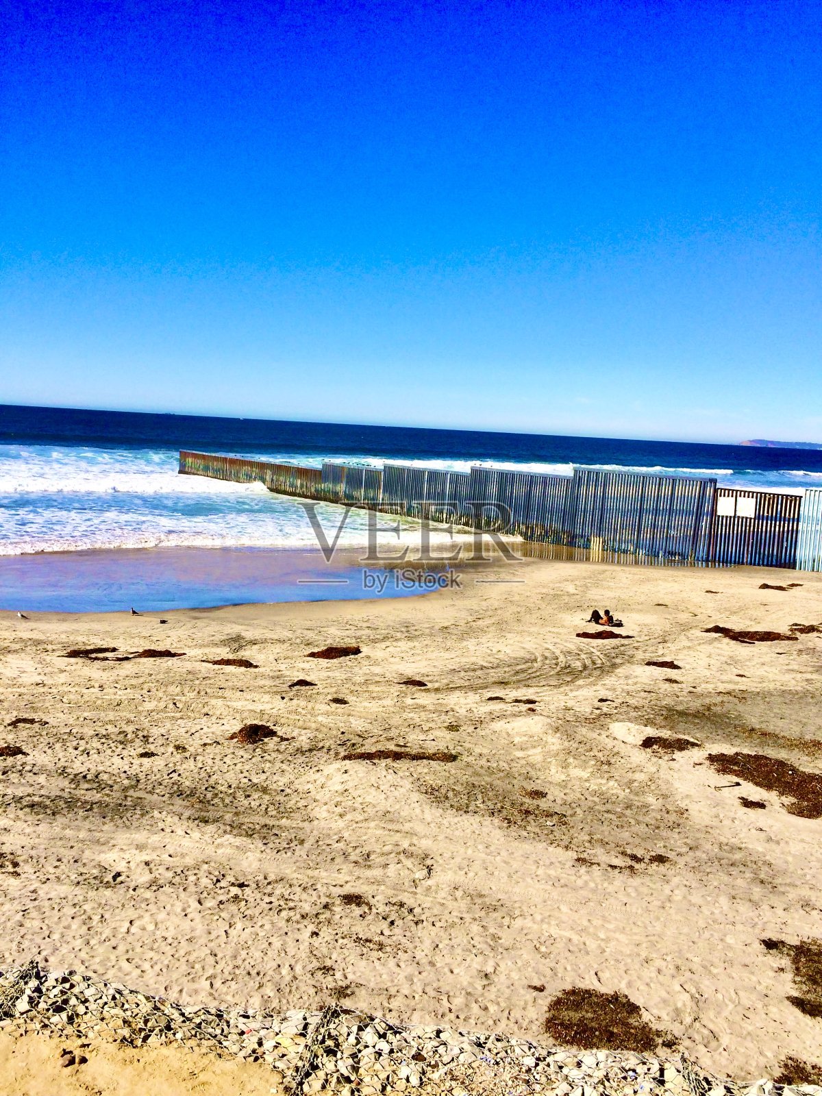 提华纳和圣地亚哥之间的边境围栏照片摄影图片