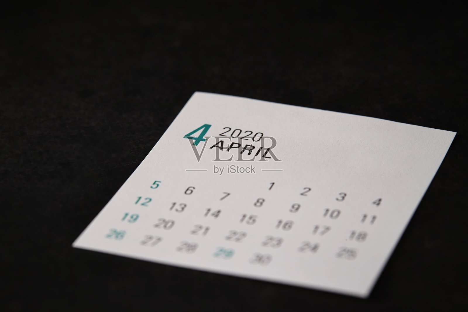 2020年4月日历照片摄影图片