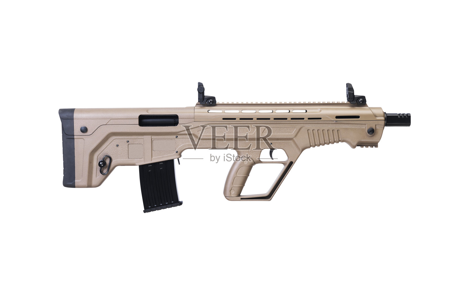 现代自动步枪孤立在白色背景下照片摄影图片