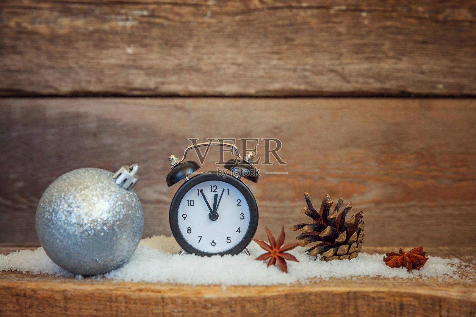 圣诞新年作文在旧的破旧的乡村木制背景照片摄影图片