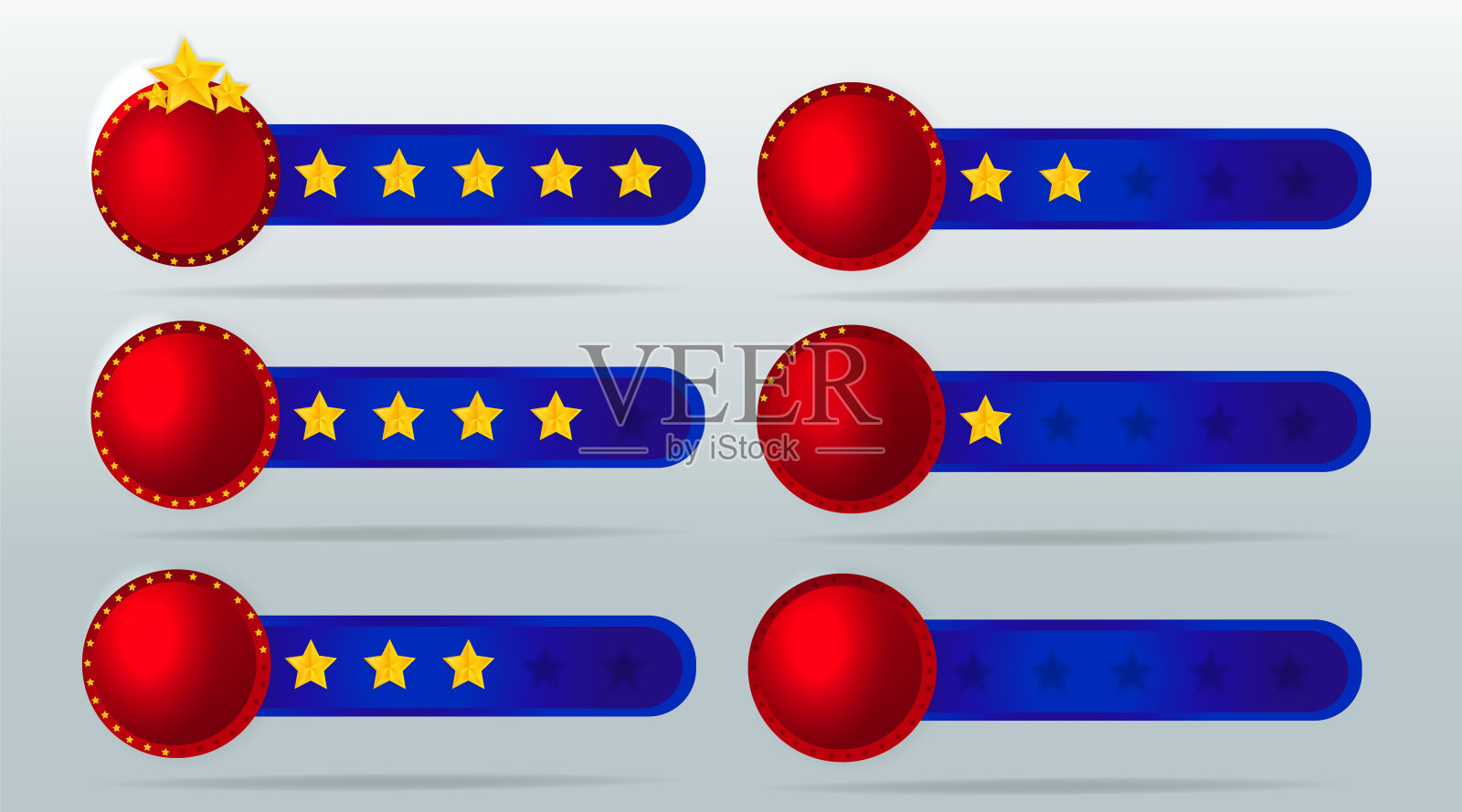 用户反馈投票符号，从零到五分插画图片素材