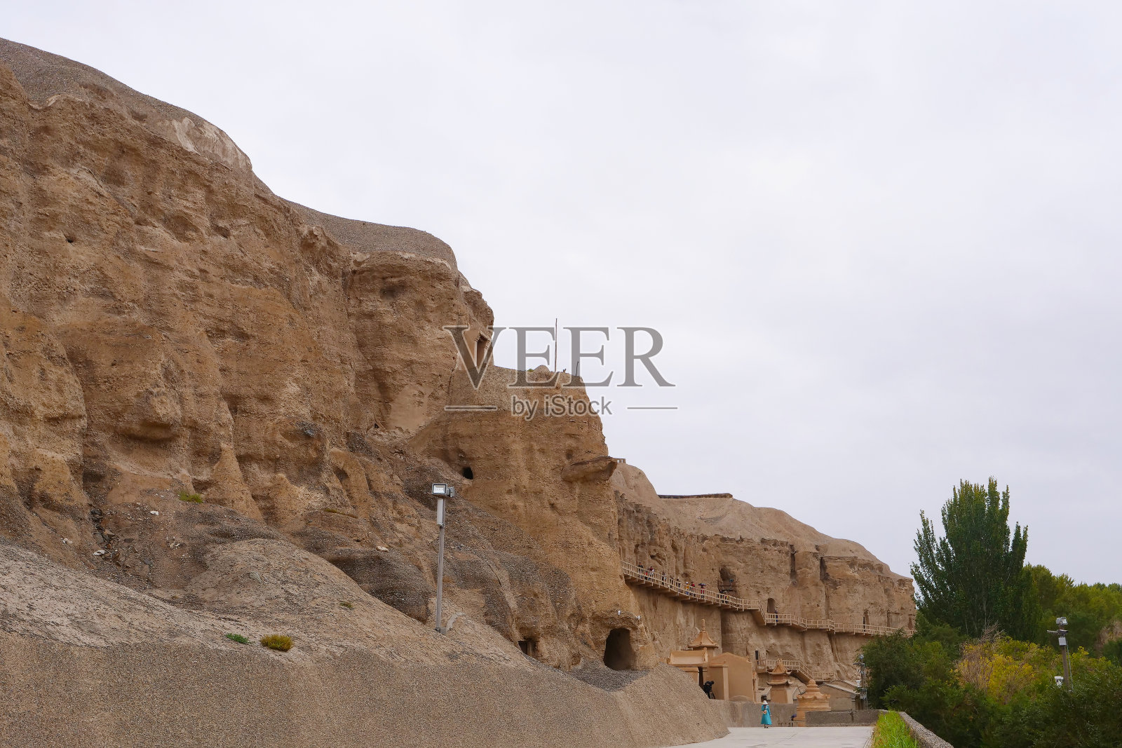 中国甘肃敦煌的玉林洞景观照片摄影图片