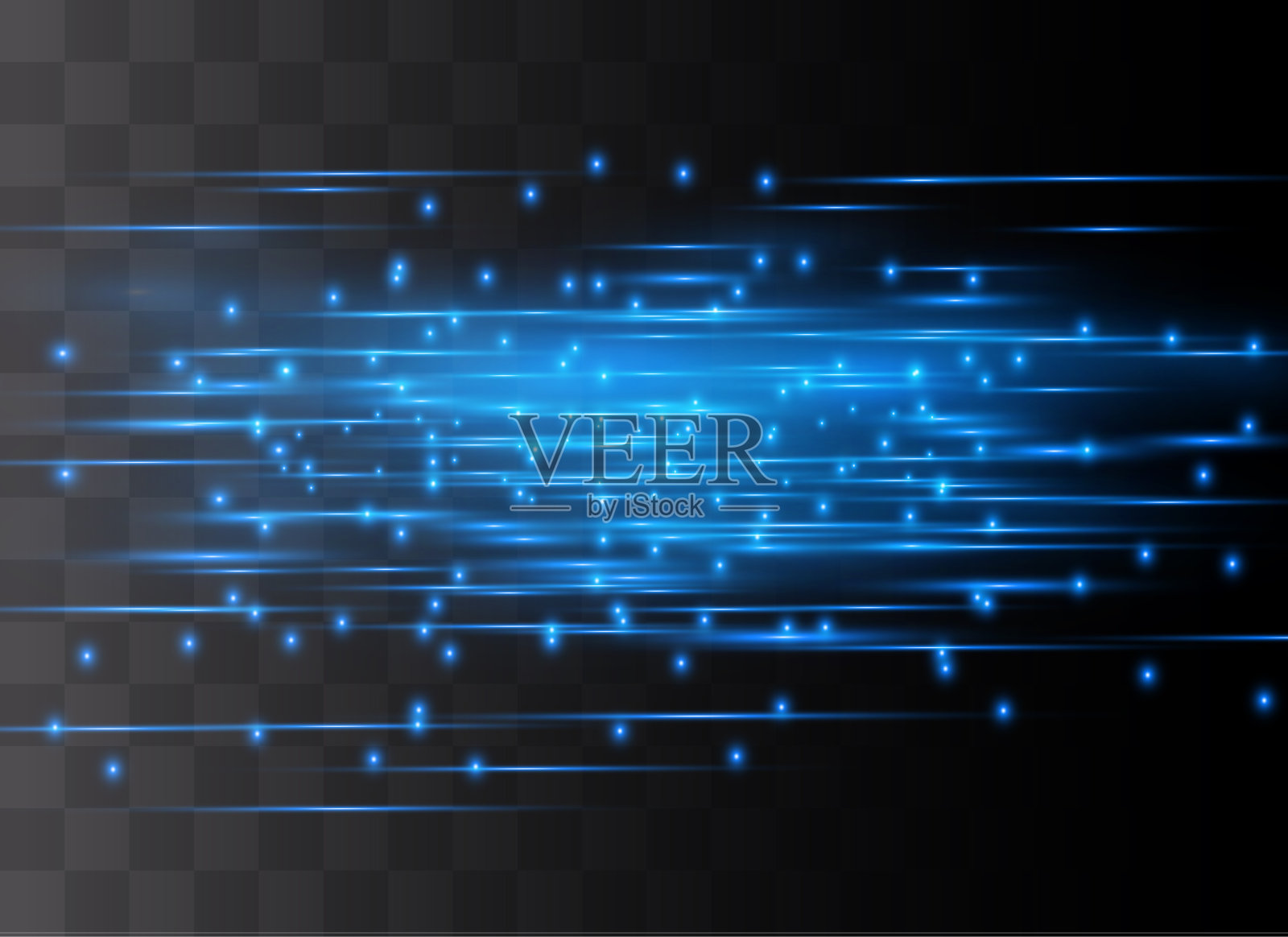 蓝色水平眩光插画图片素材