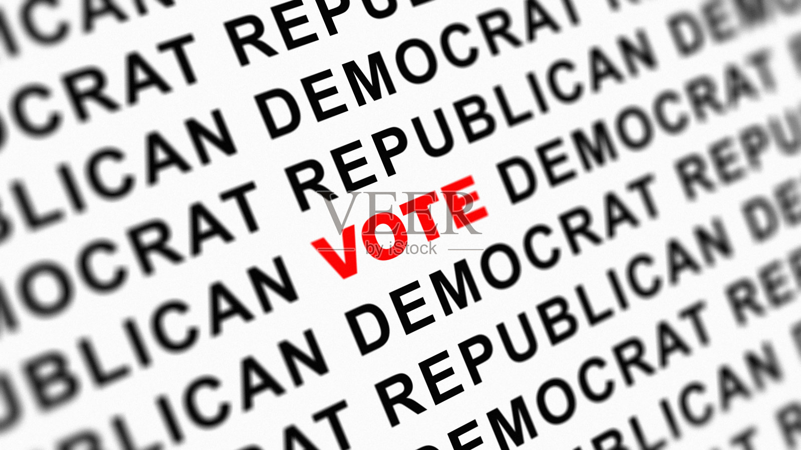 ——共和党或民主党投票照片摄影图片