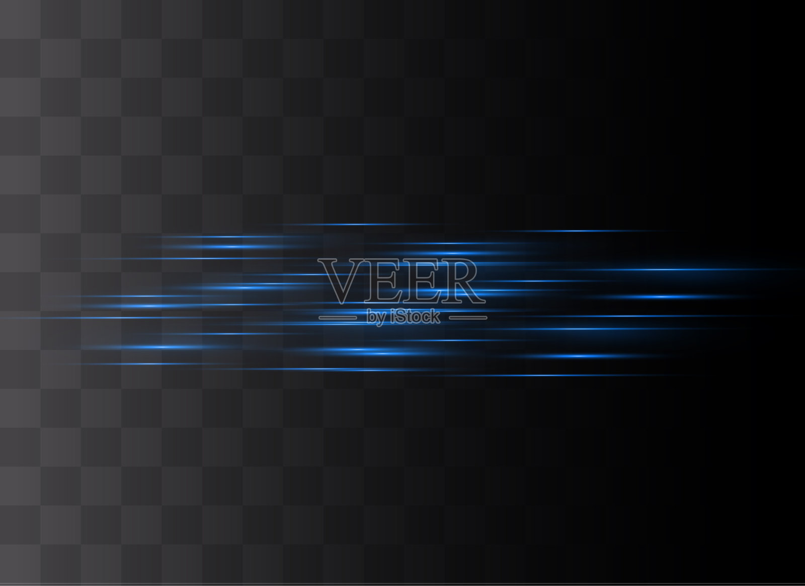 蓝色水平眩光插画图片素材