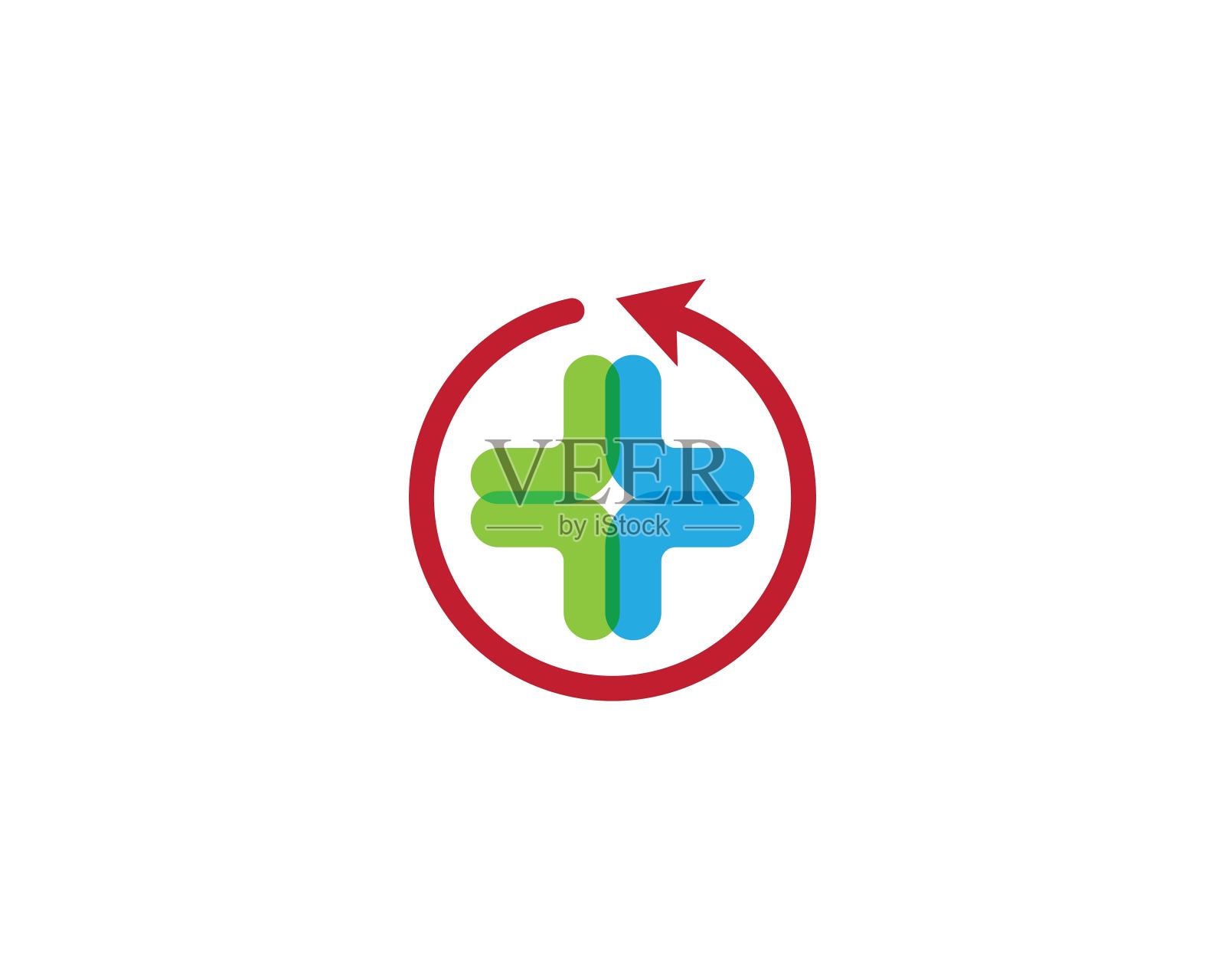 医学交叉矢量图标图标素材