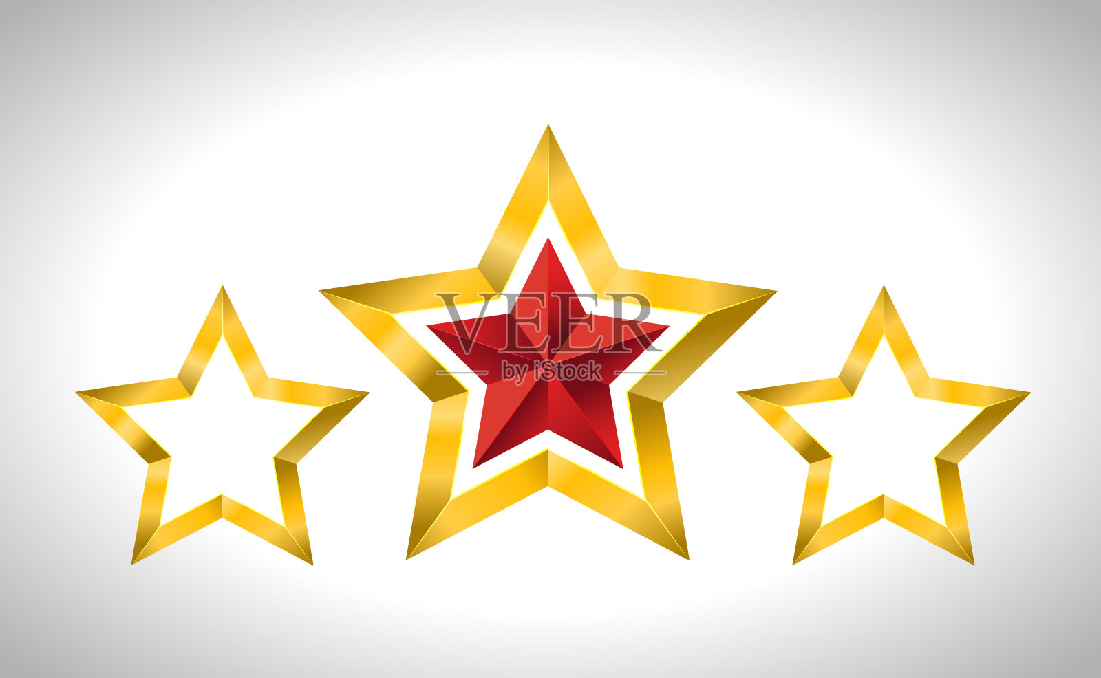 矢量插图3金星圣诞新年假期3D圣诞设计元素图片