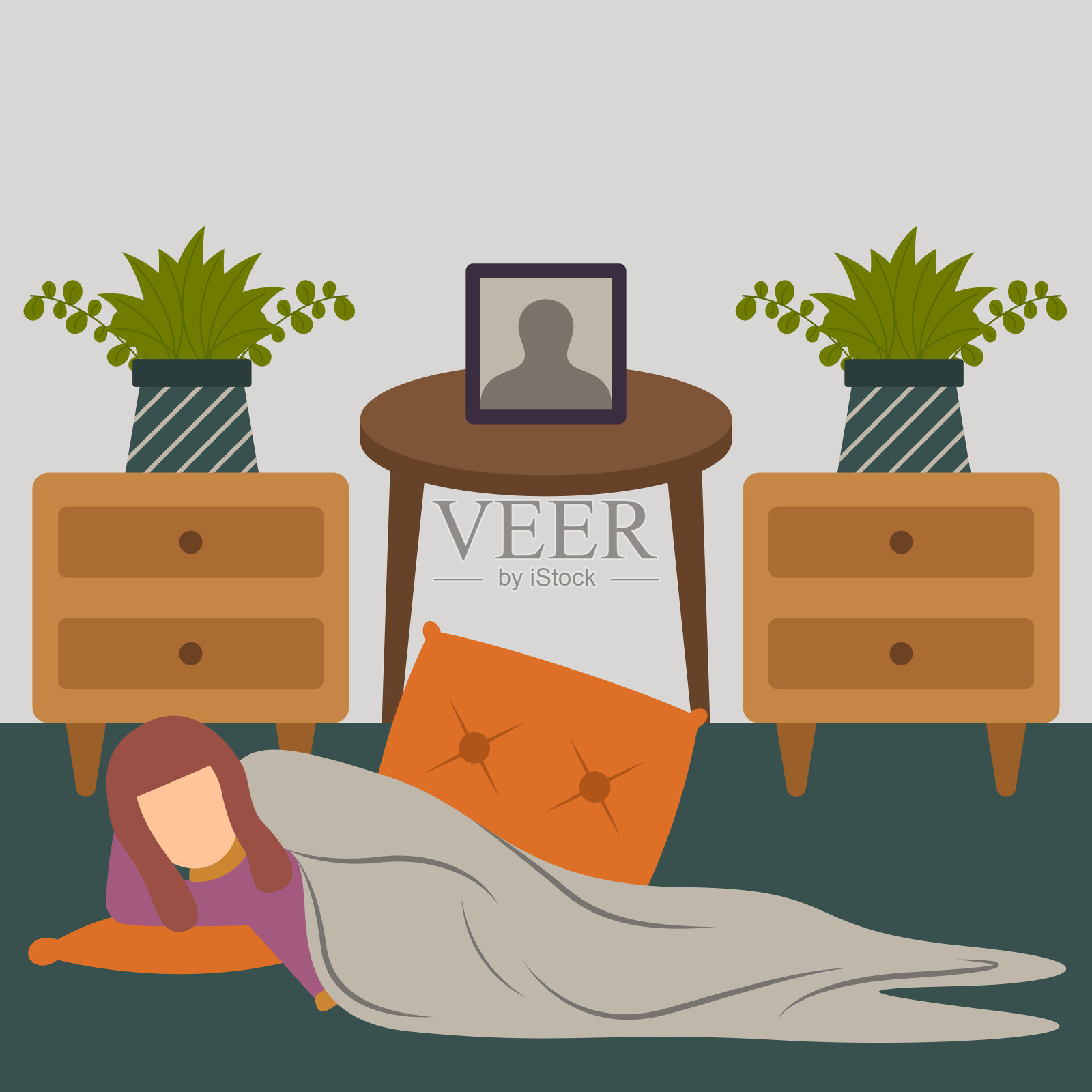 传统hygge场景插画图片素材