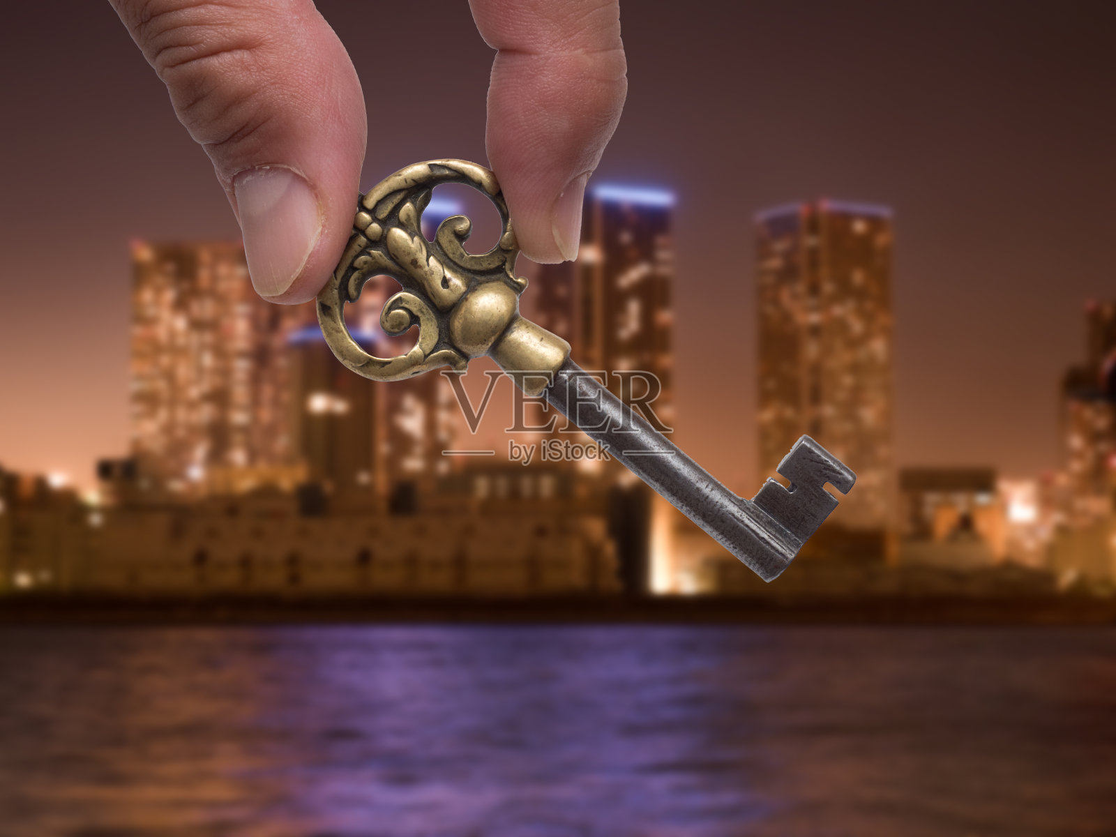 保安形象，沿海地区高层公寓照片摄影图片