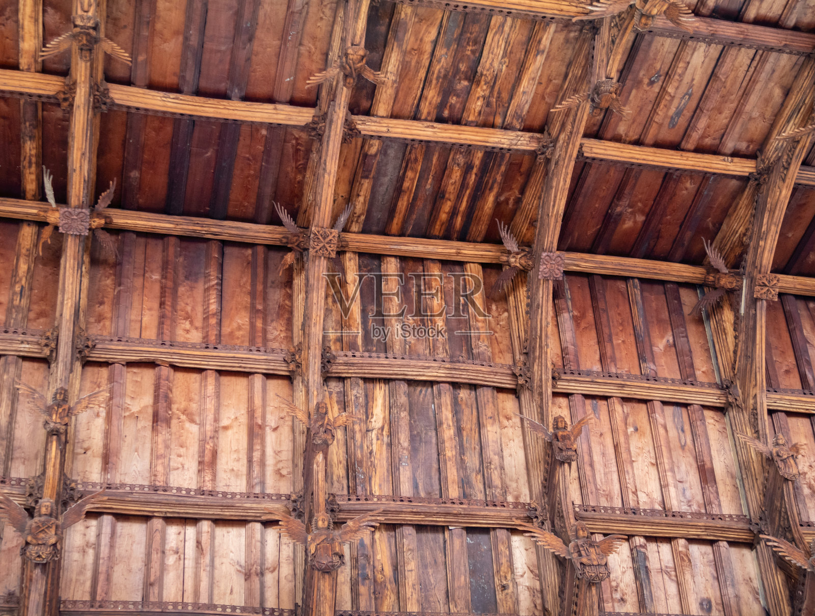 斯瓦夫汉姆的圣彼得和圣保罗教堂的天使屋顶照片摄影图片