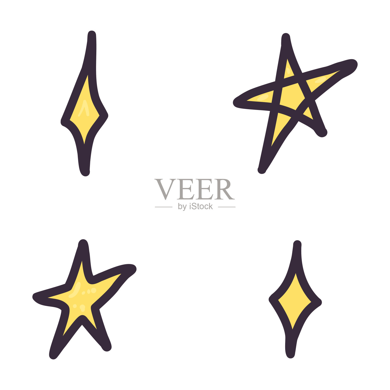 明星涂鸦庆祝装饰设计。插画图片素材