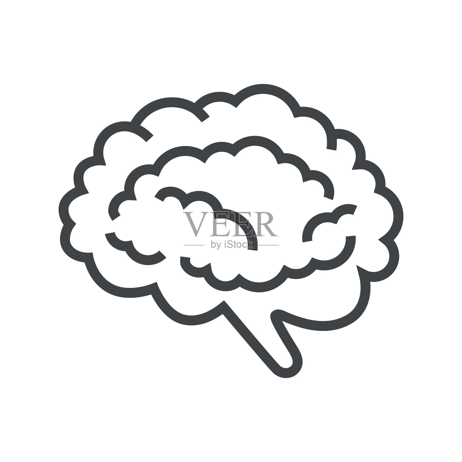 行图标大脑插画图片素材