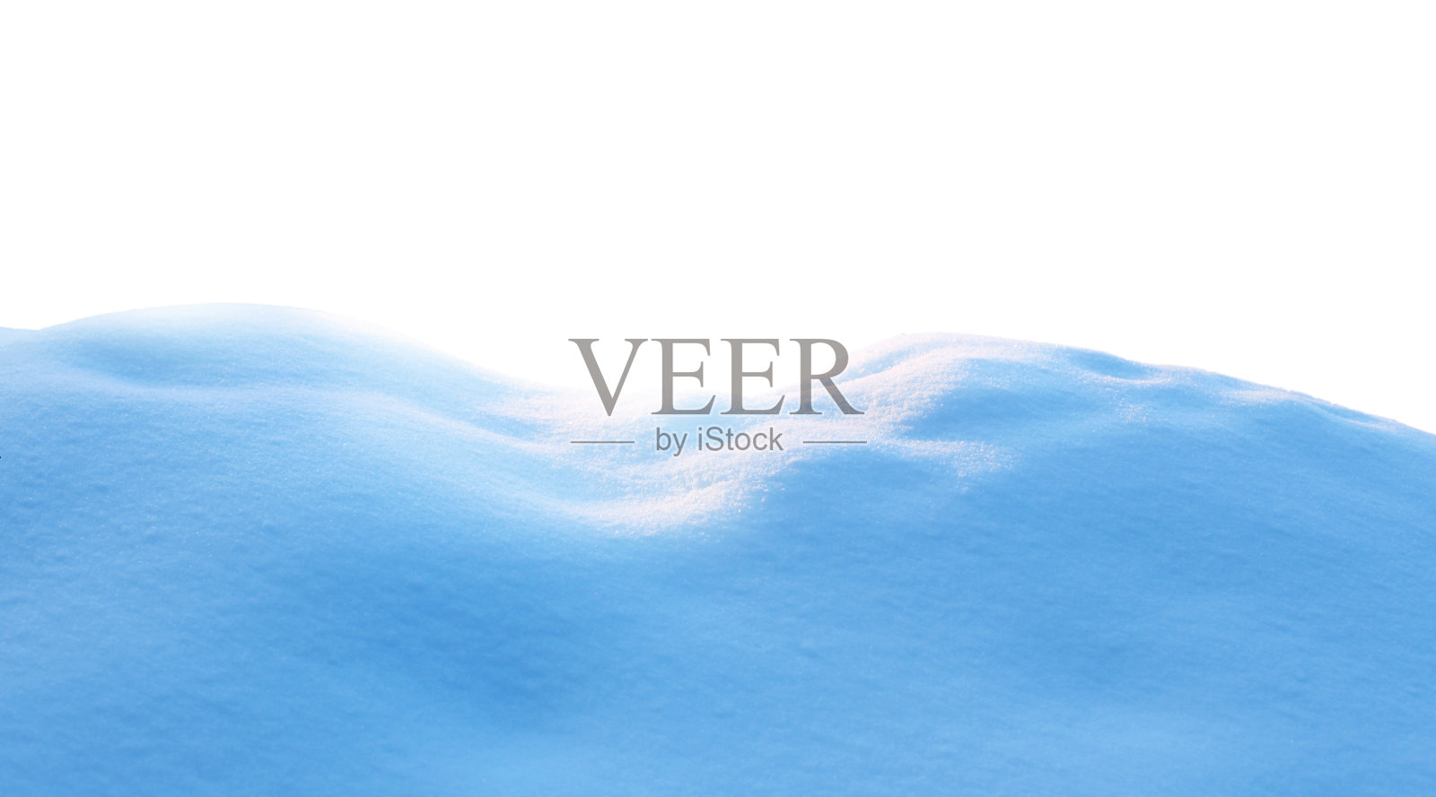 雪被孤立在白色的背景上照片摄影图片