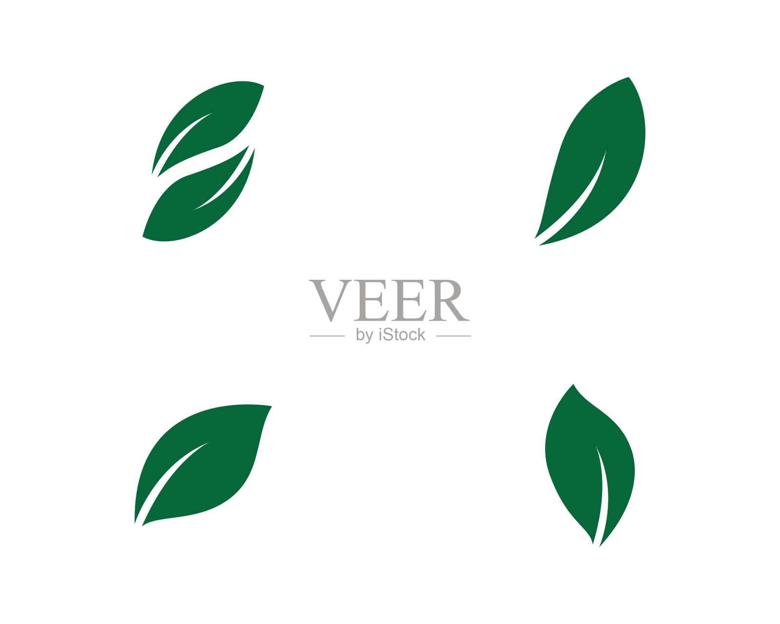 叶子符号矢量图标图标素材