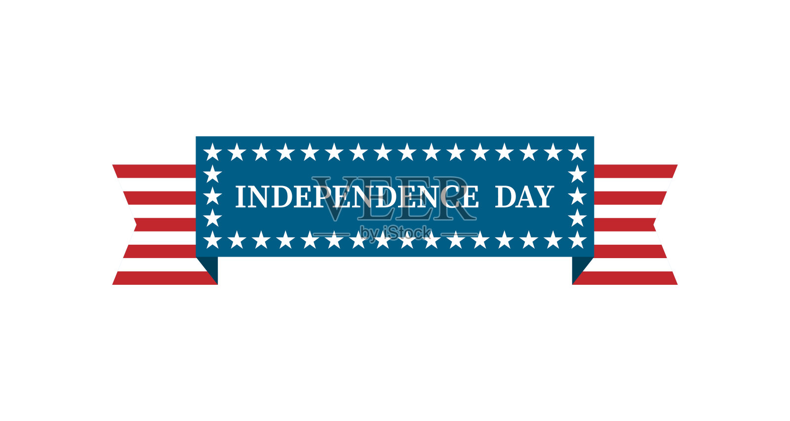 独立日的节日彩带。总统日的背景插画图片素材