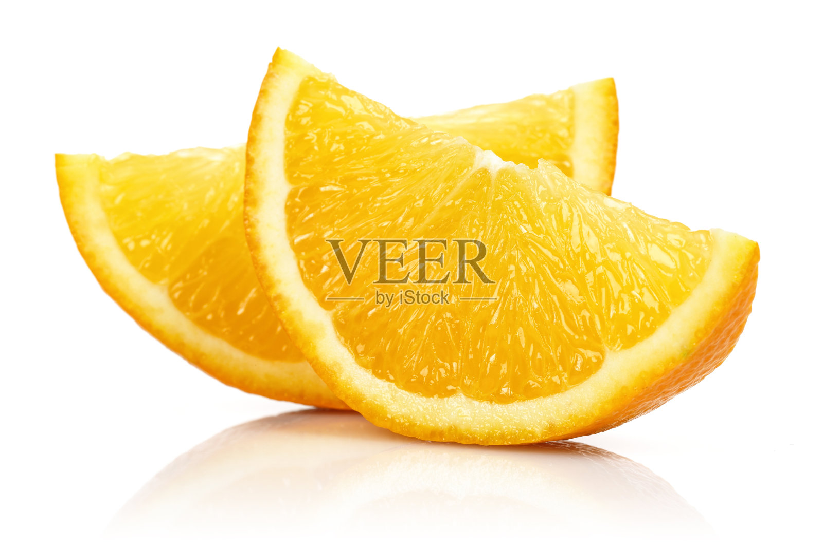 鲜橙片孤立于白色照片摄影图片