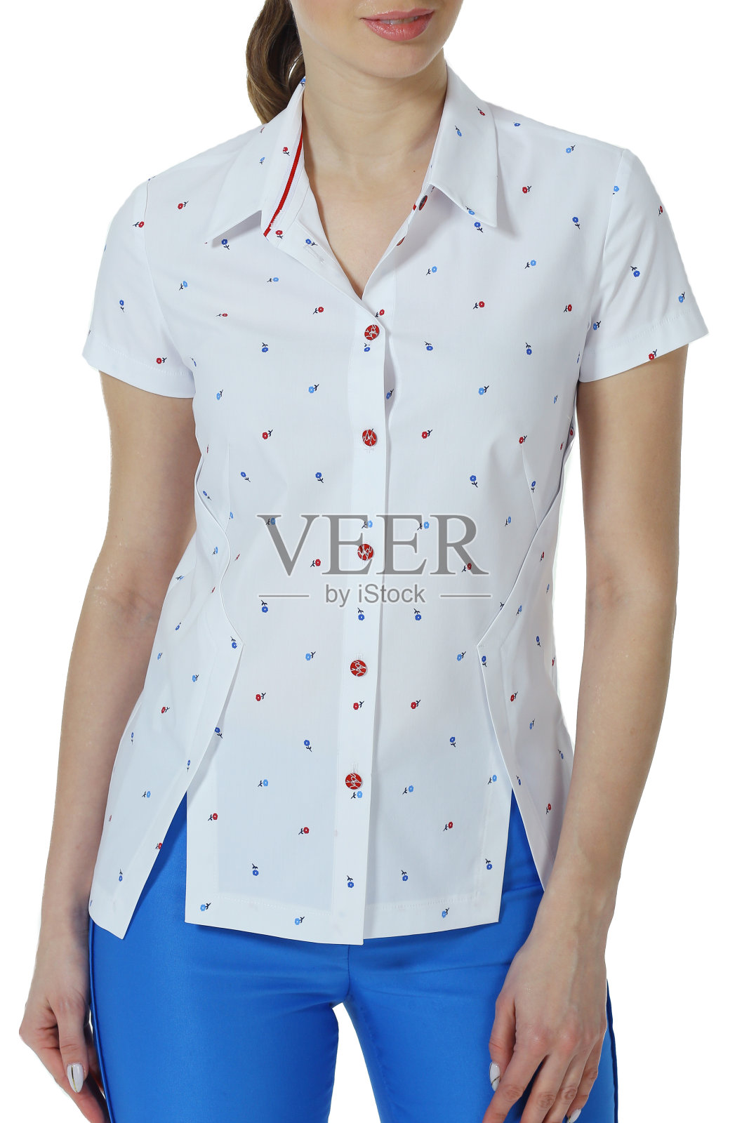 学生年轻女子与模特女孩在夏季短袖黄色上衣照片摄影图片