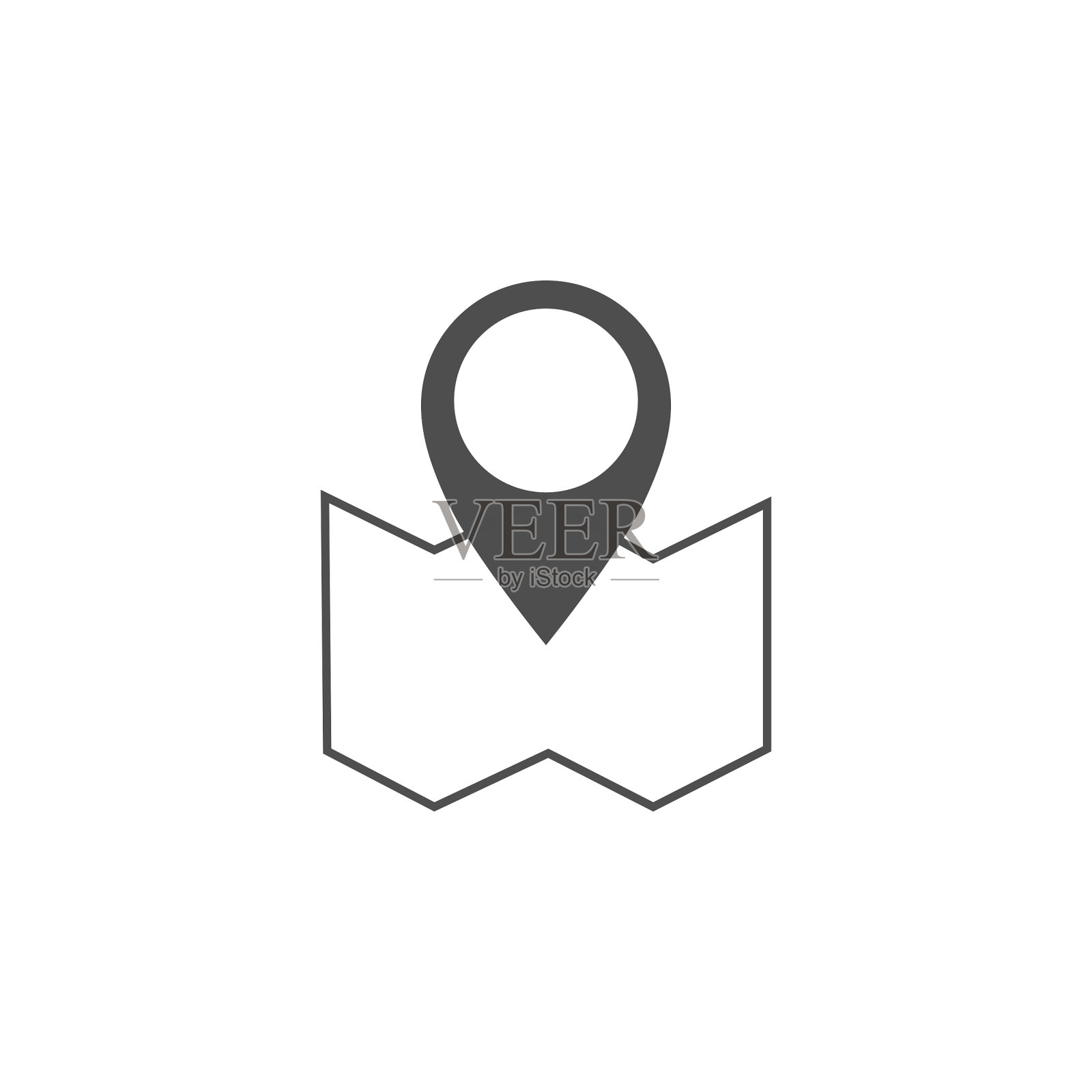 位置图标。地图点符号GPS导航。图标素材