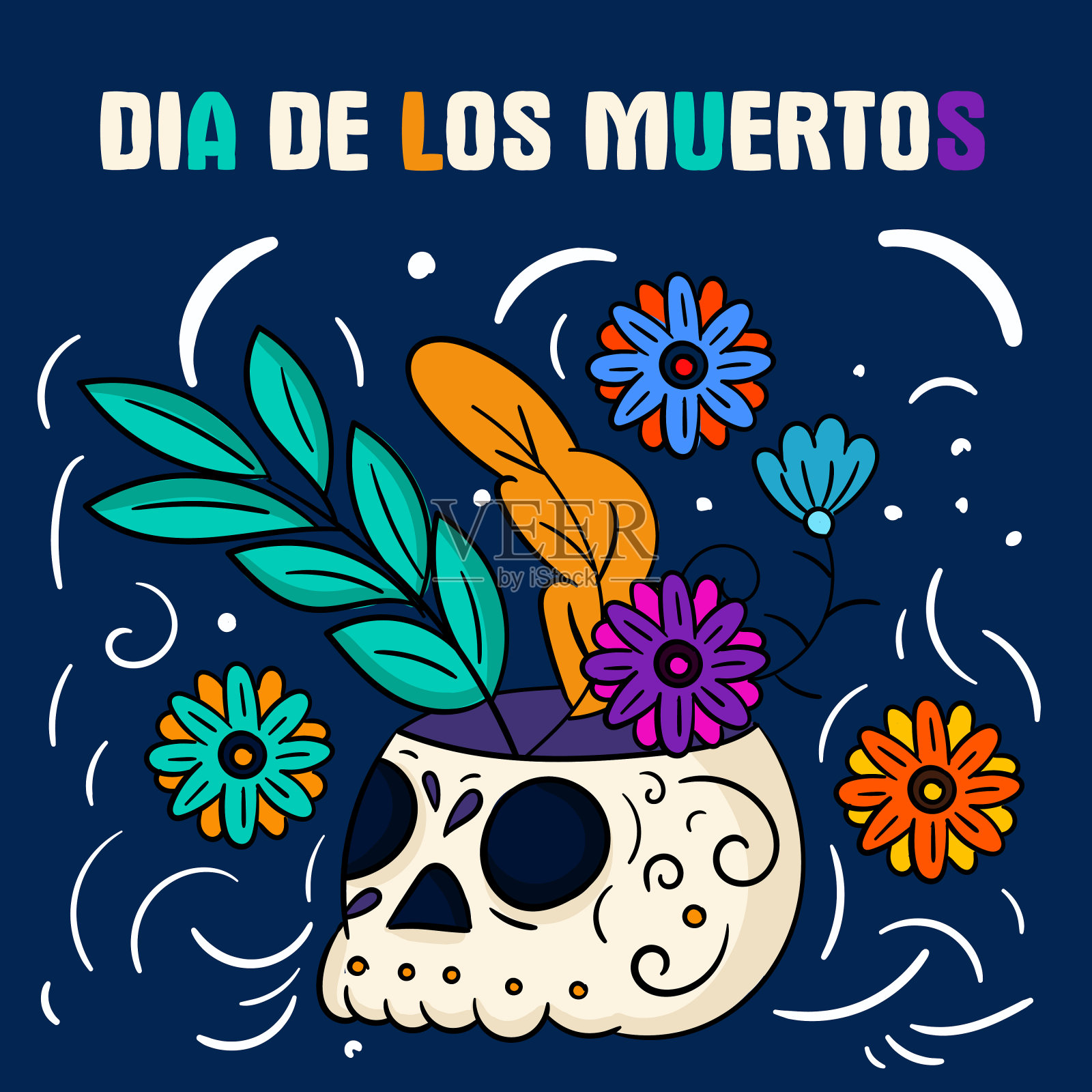 死亡之日派对的邀请海报设计模板素材