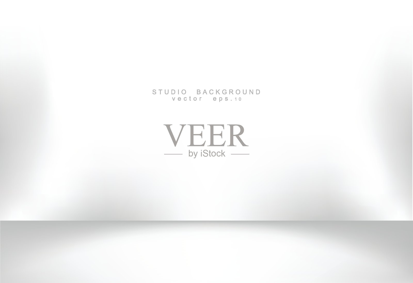 空的画廊墙上有用于图片和广告的灯。工作室展示室背景，空空间，可用于展示您的产品。插图EPS矢量10插画图片素材