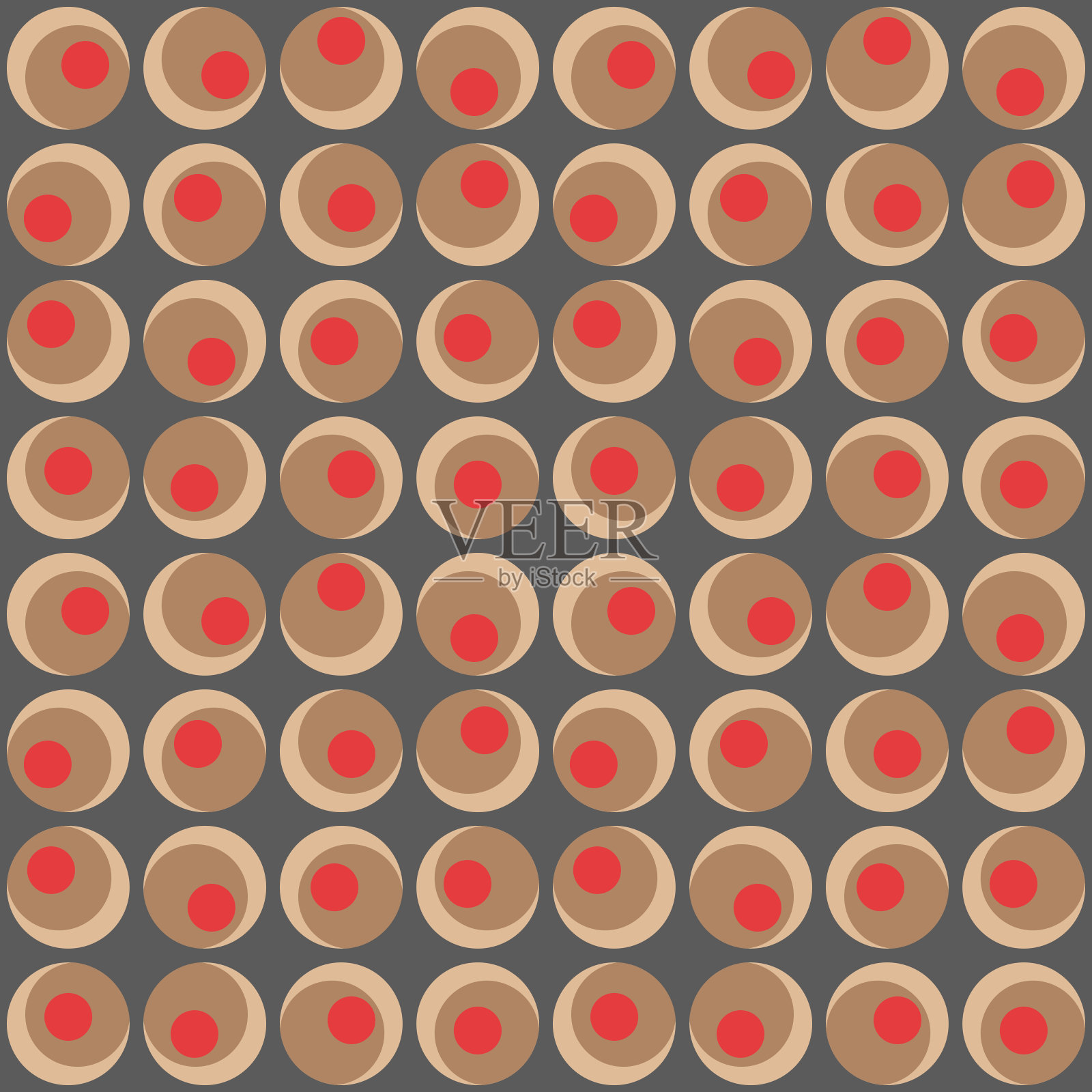 抽象的圆形重复形状。向量无缝模式。插画图片素材