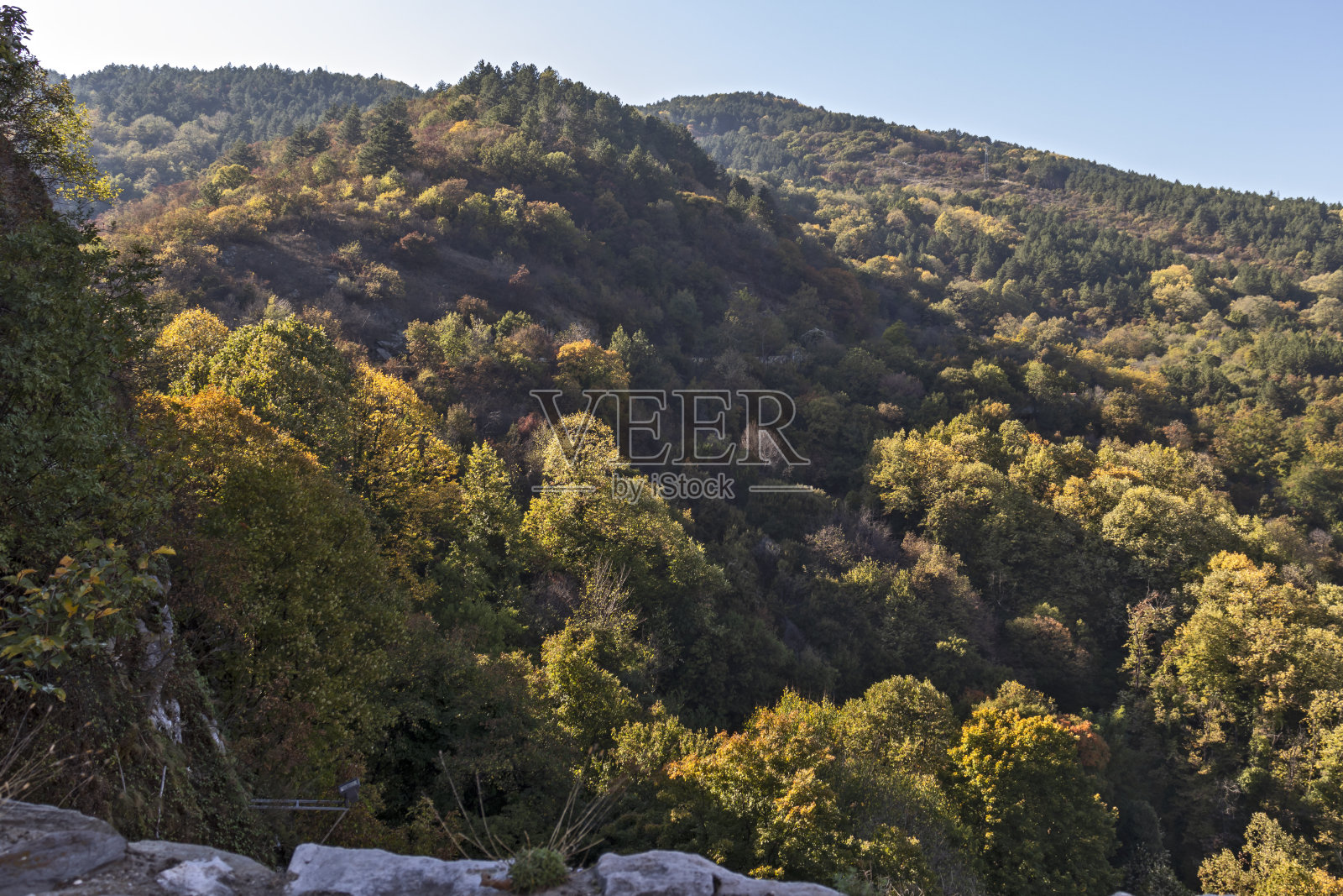 保加利亚Rhodope山脉的秋季景观照片摄影图片