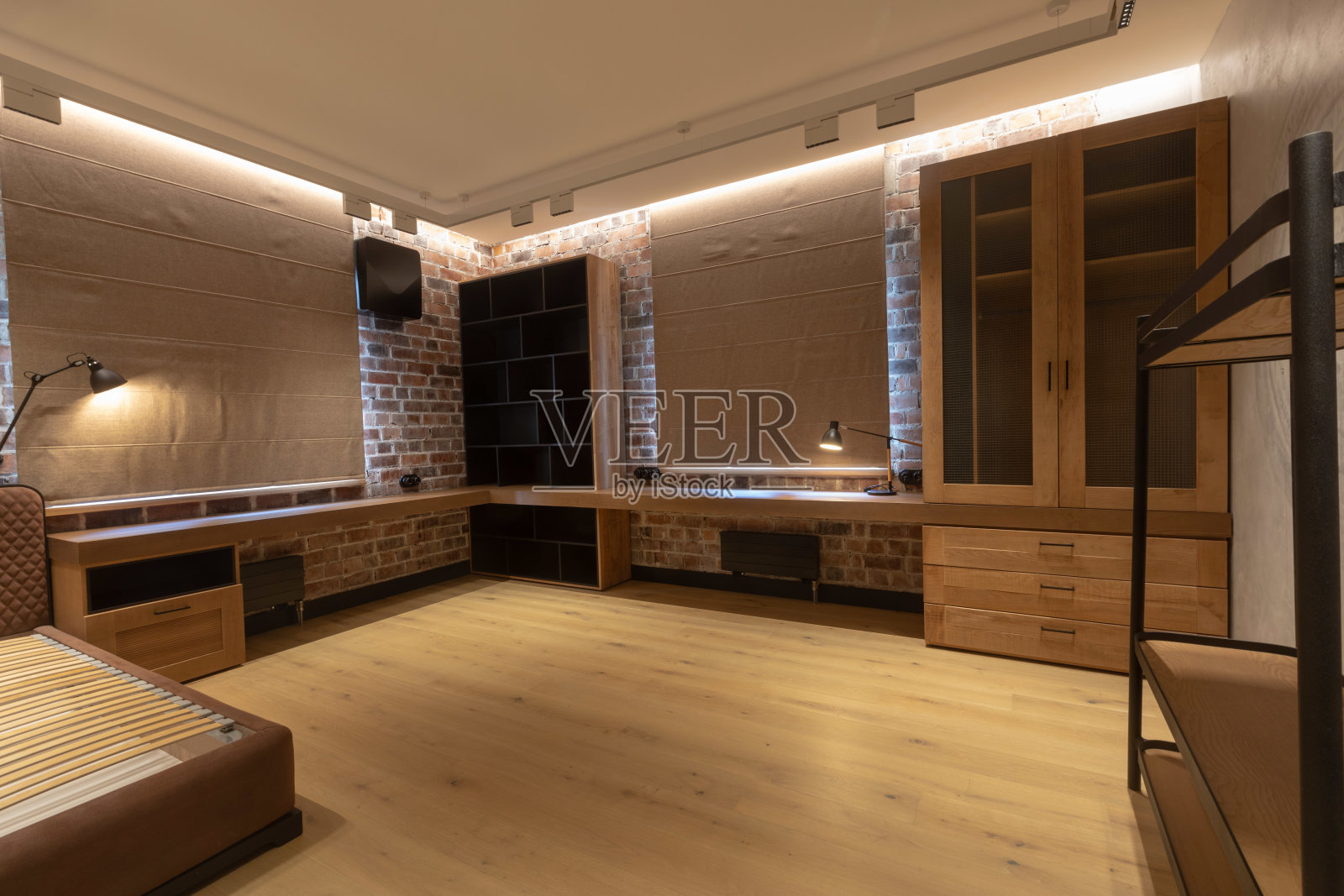 公寓客厅的现代室内设计照片摄影图片