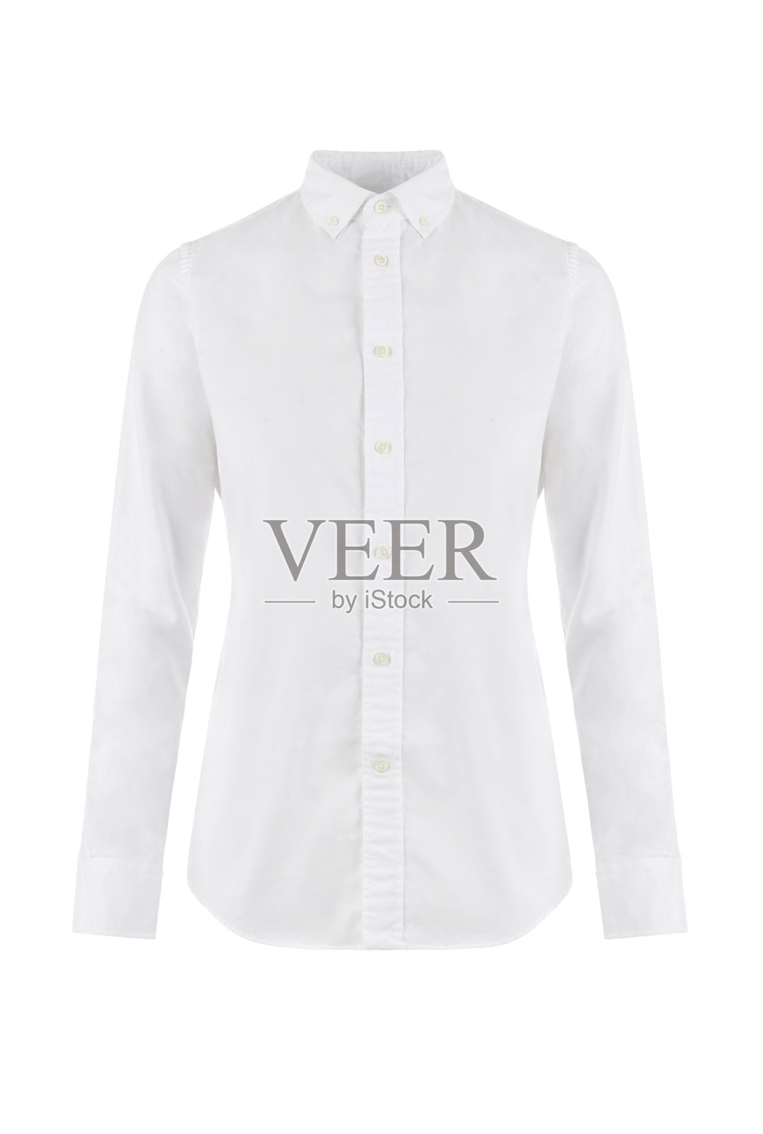 白色经典的带有纽扣的商务衬衫照片摄影图片