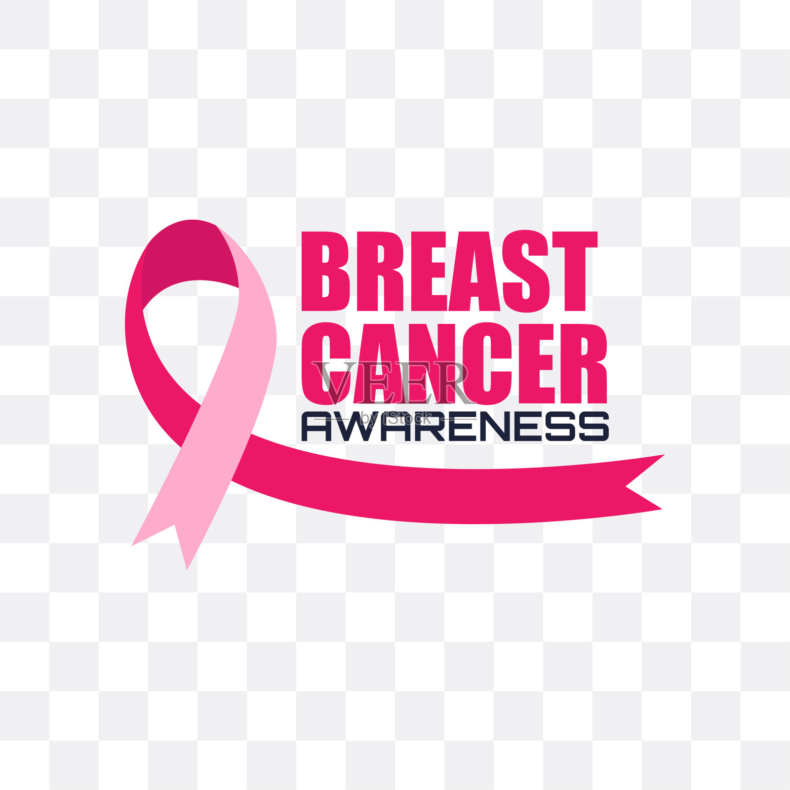 提高男性和女性对乳腺癌的认识插画图片素材