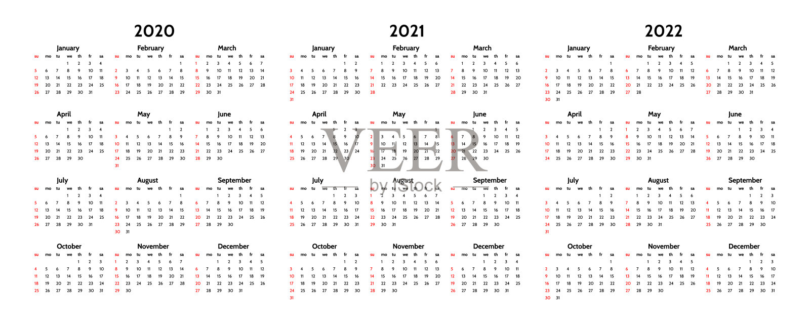 白色背景下的日历设计模板素材