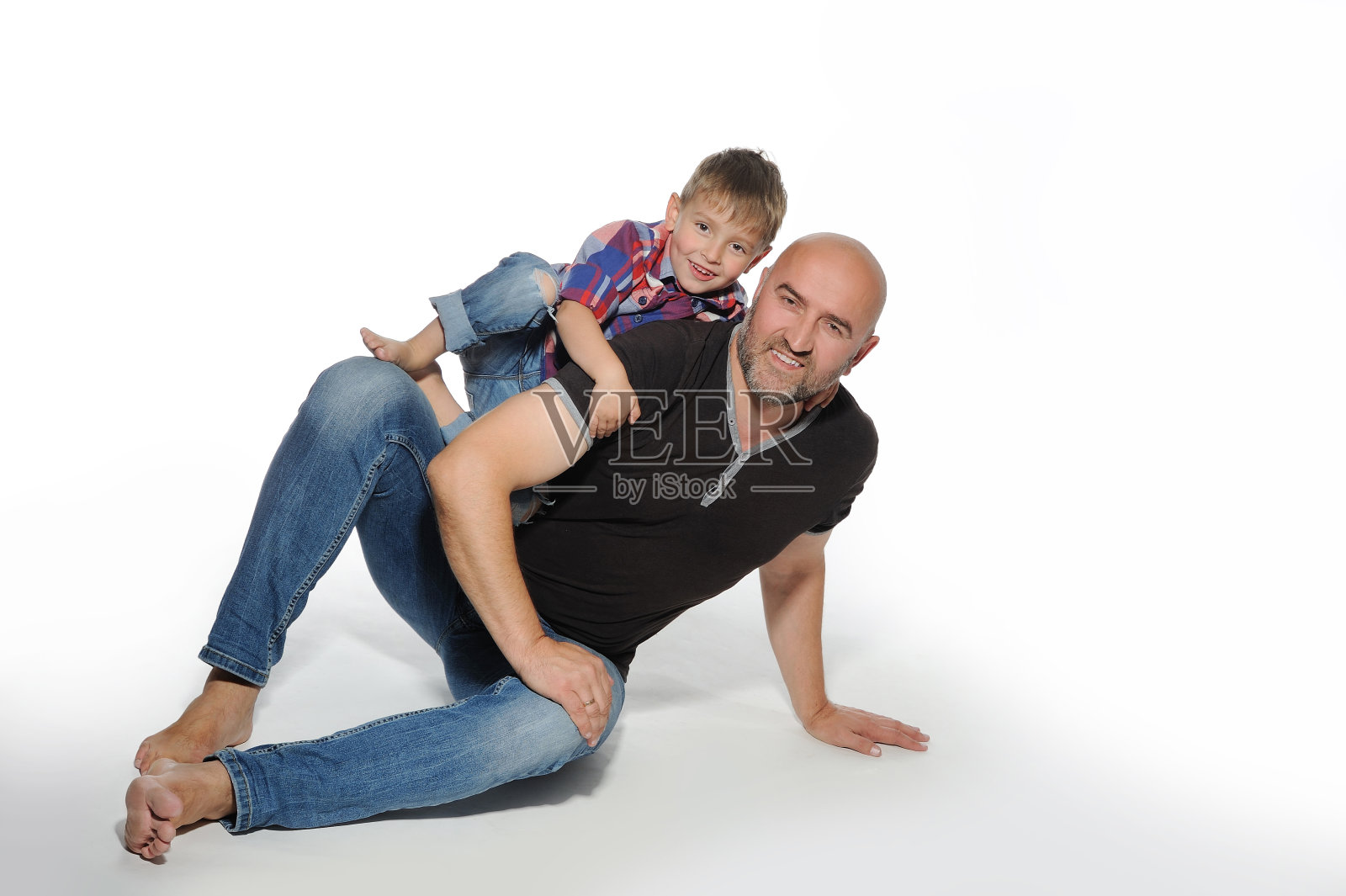 爸爸和儿子。照片摄影图片