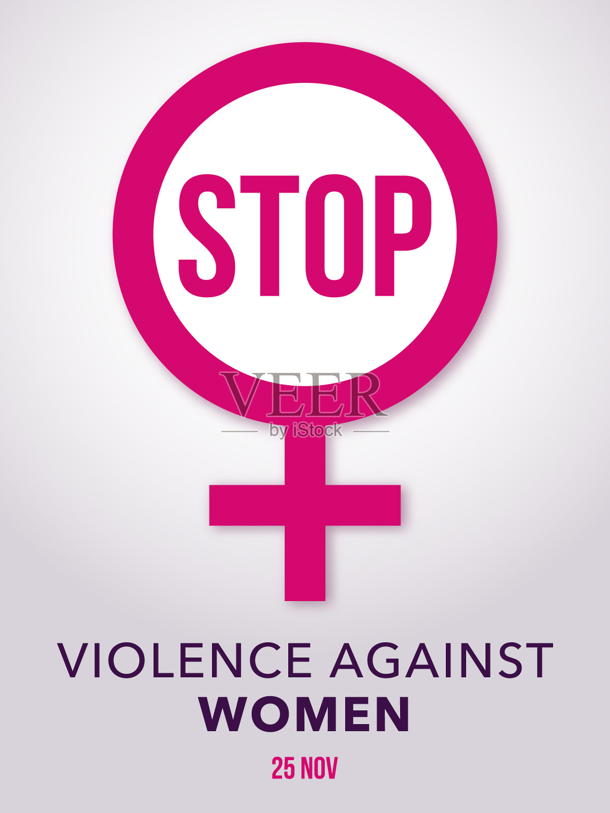 11月25日。消除对妇女的暴力行为国际日概念设计。向量的海报。插画图片素材