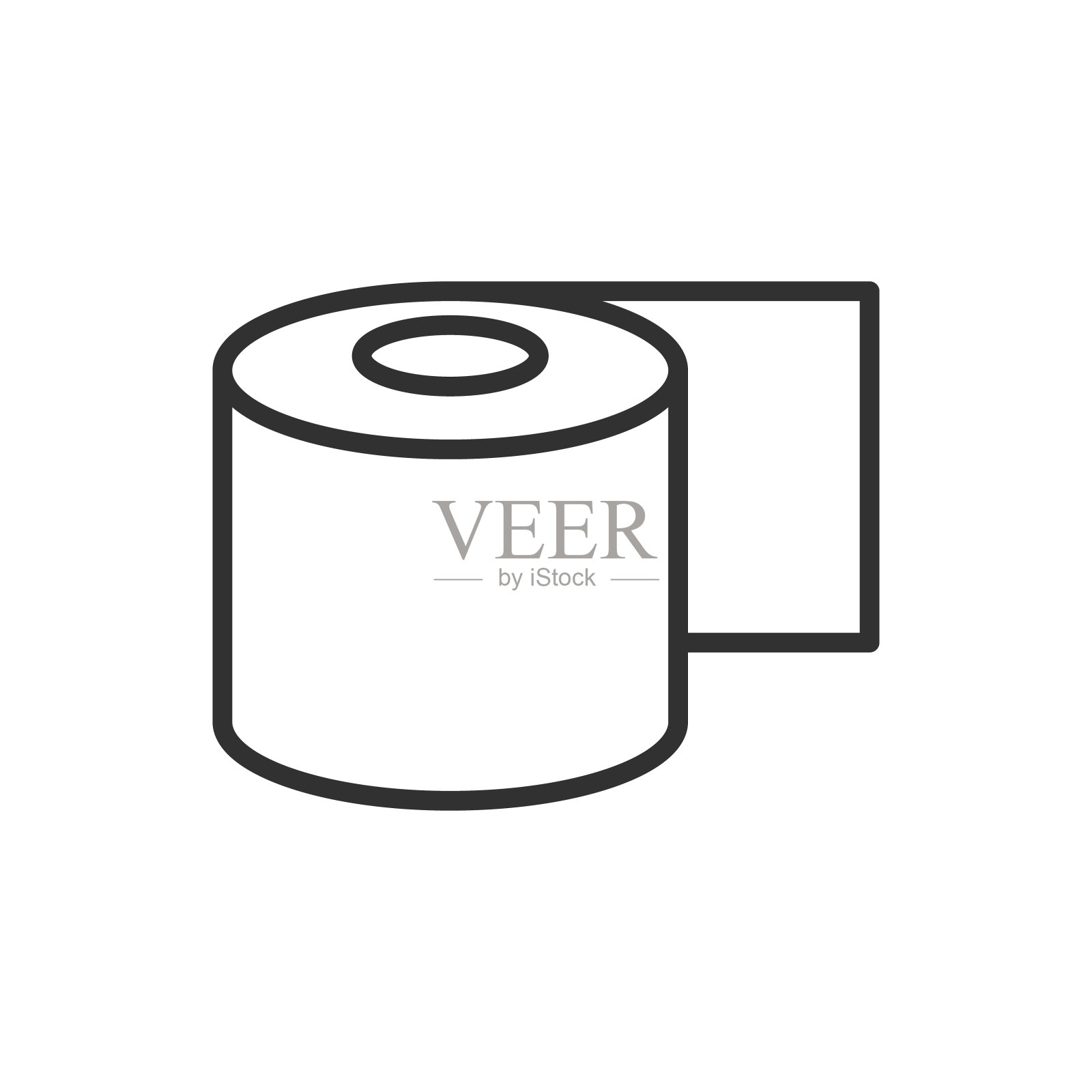 厕纸。线条与可编辑的笔触设计元素图片