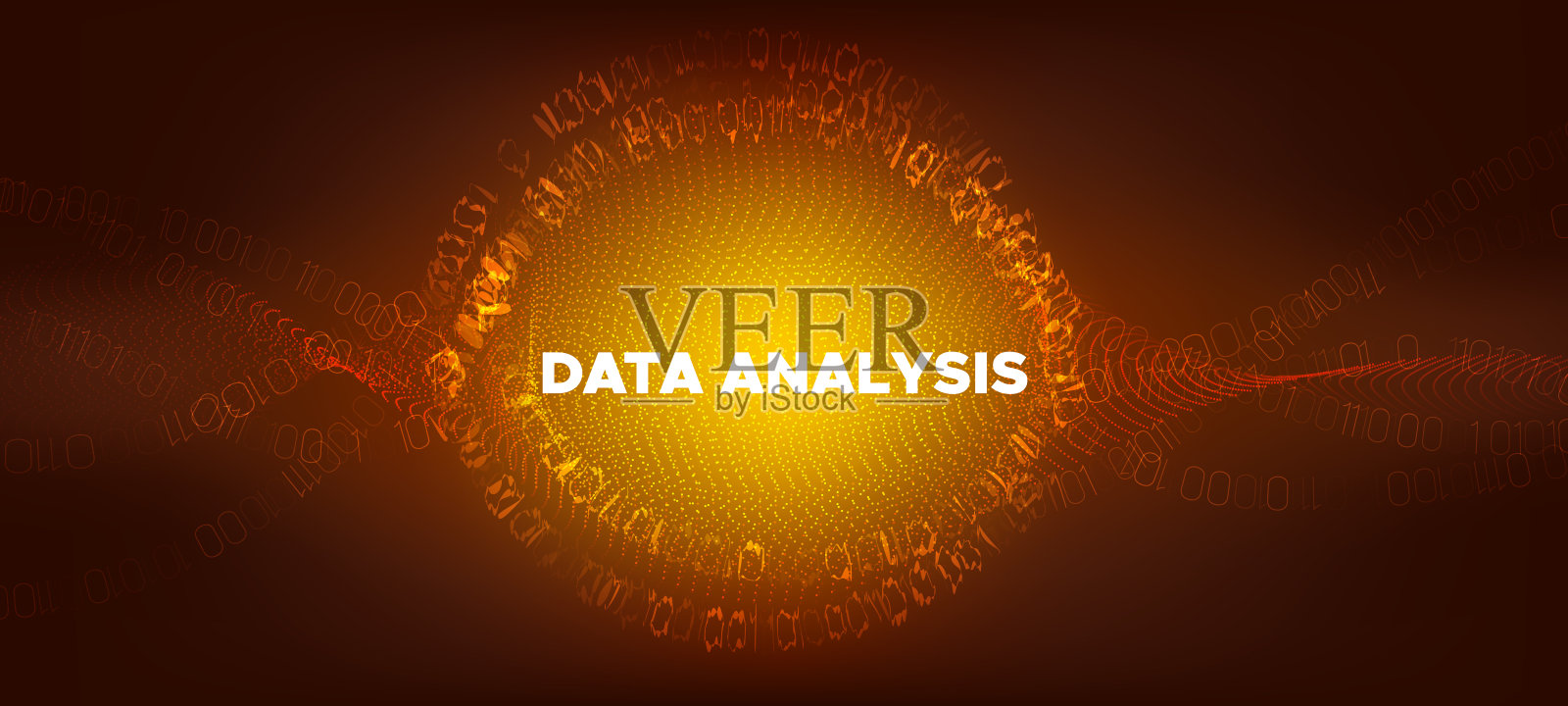矩阵的背景。黄金矢量科学飞行器。插画图片素材