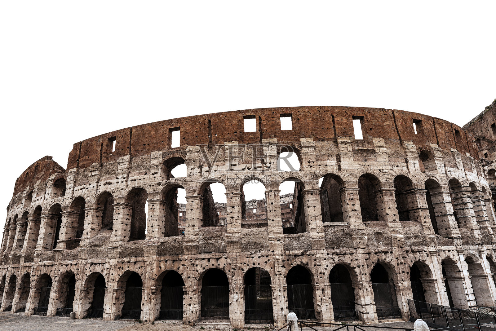 罗马斗兽场孤立在白色的意大利古代斗兽场照片摄影图片