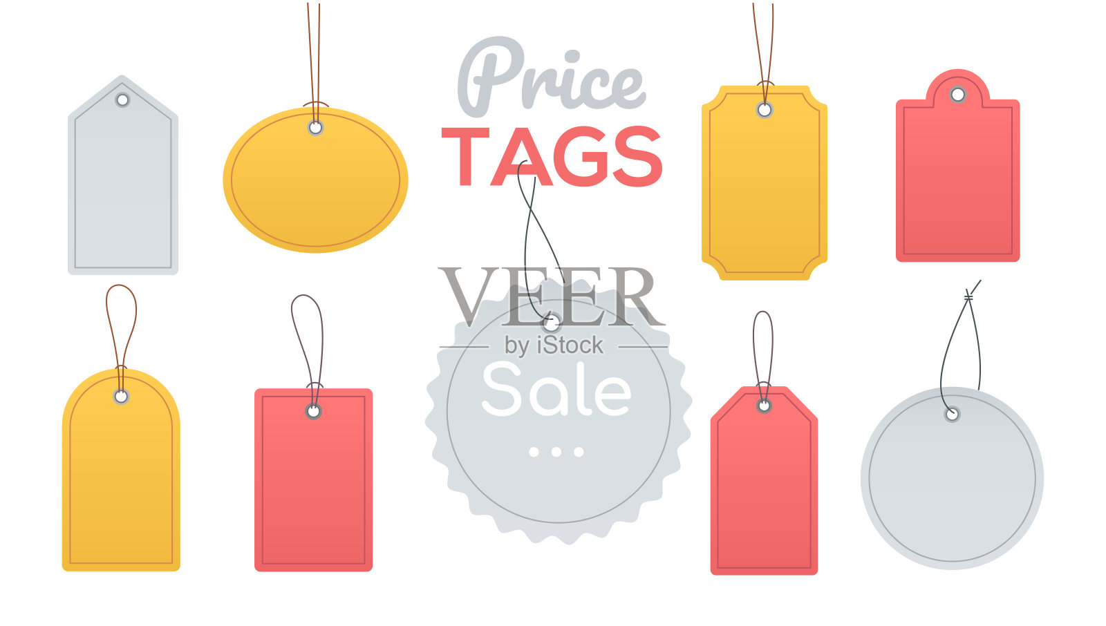 价格标签收集-平面设计风格剪辑艺术设计元素图片