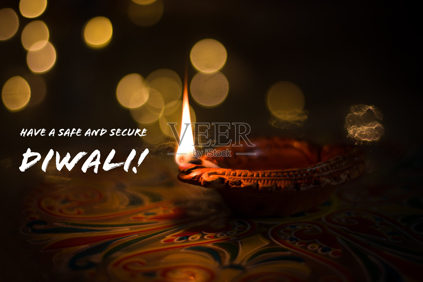 排灯节庆祝与排灯节愿望。照片摄影图片