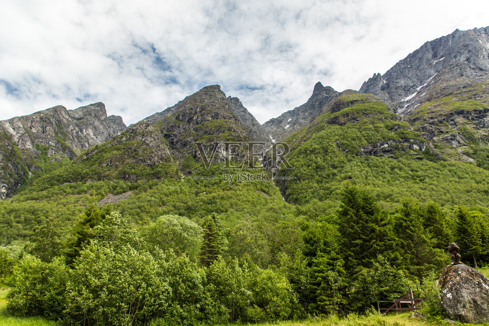 风景如画的挪威山区乡村照片摄影图片