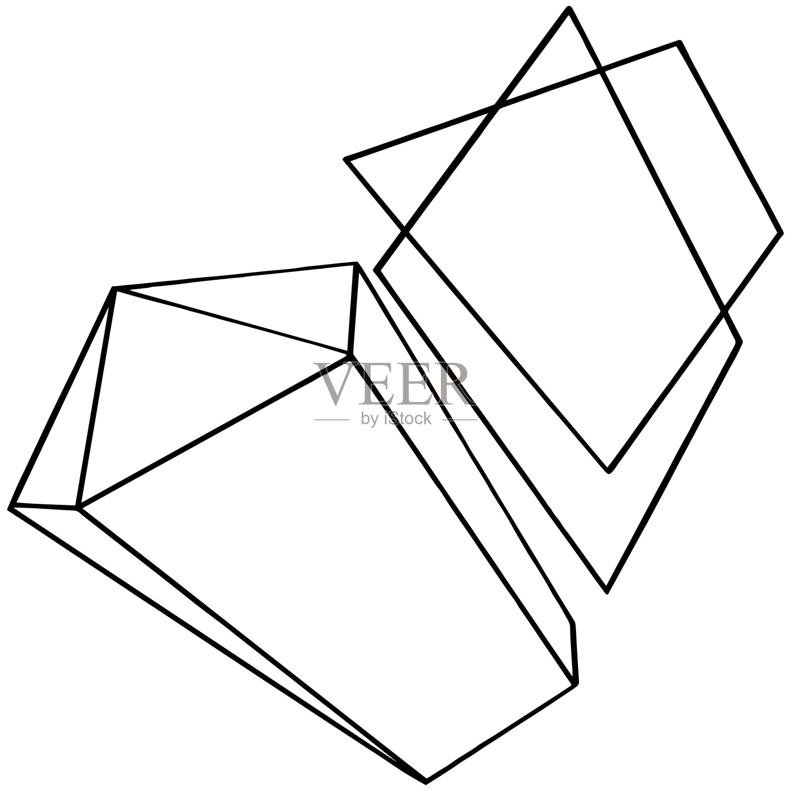 向量的几何形式。孤立的插画元素。马赛克的形状。插画图片素材