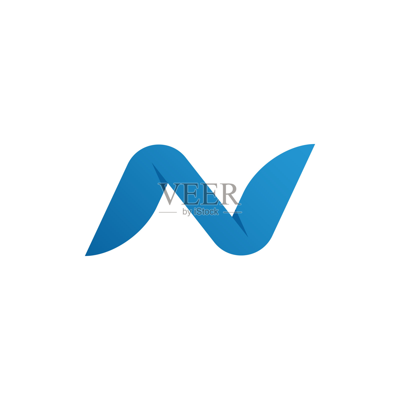 现代字母蓝设计元素图片