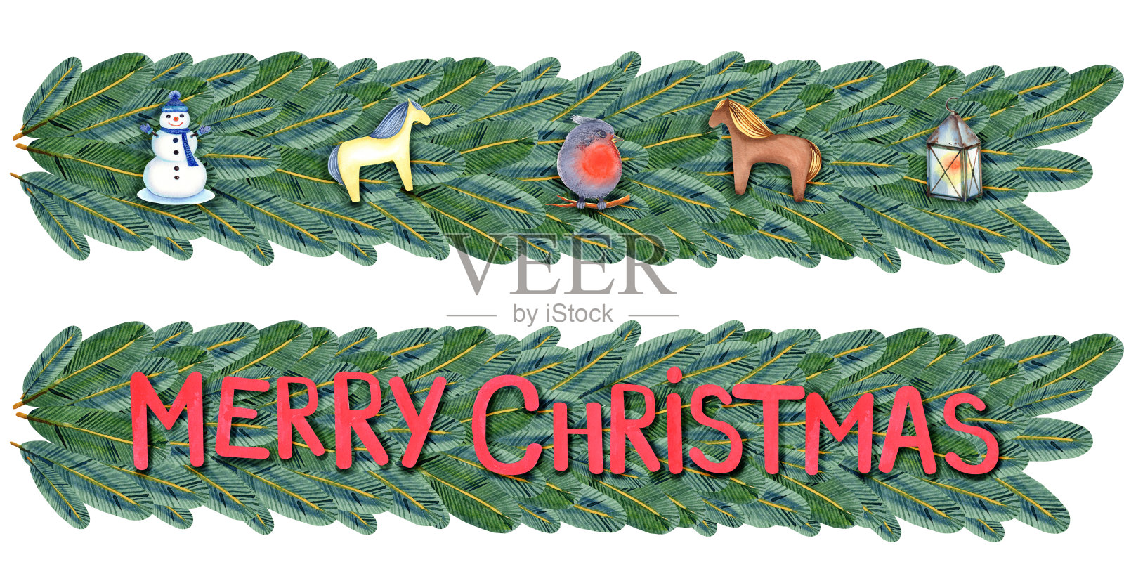 圣诞装饰插画图片素材