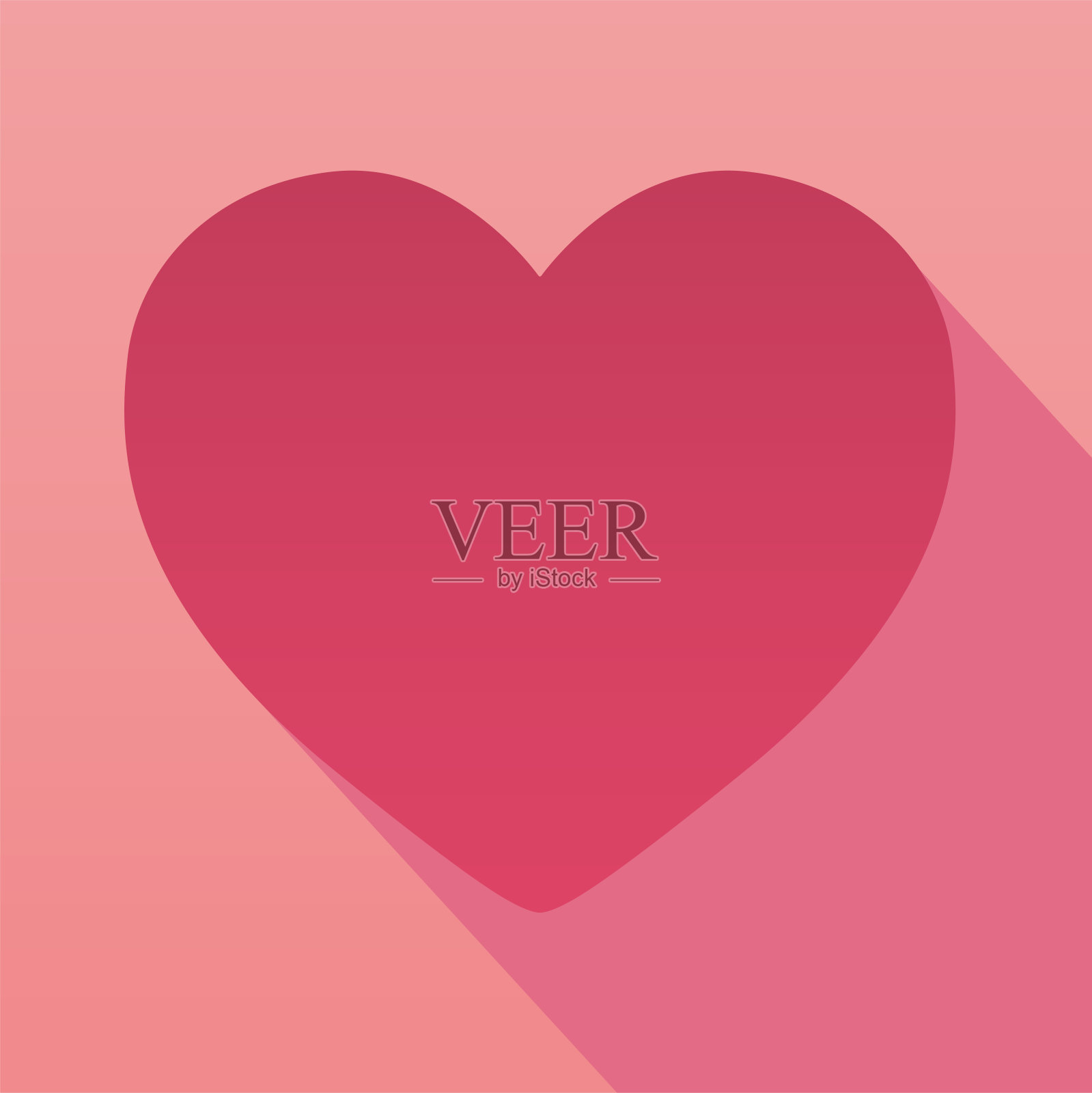 心的图标。平面艺术的象征。矢量插图。插画图片素材