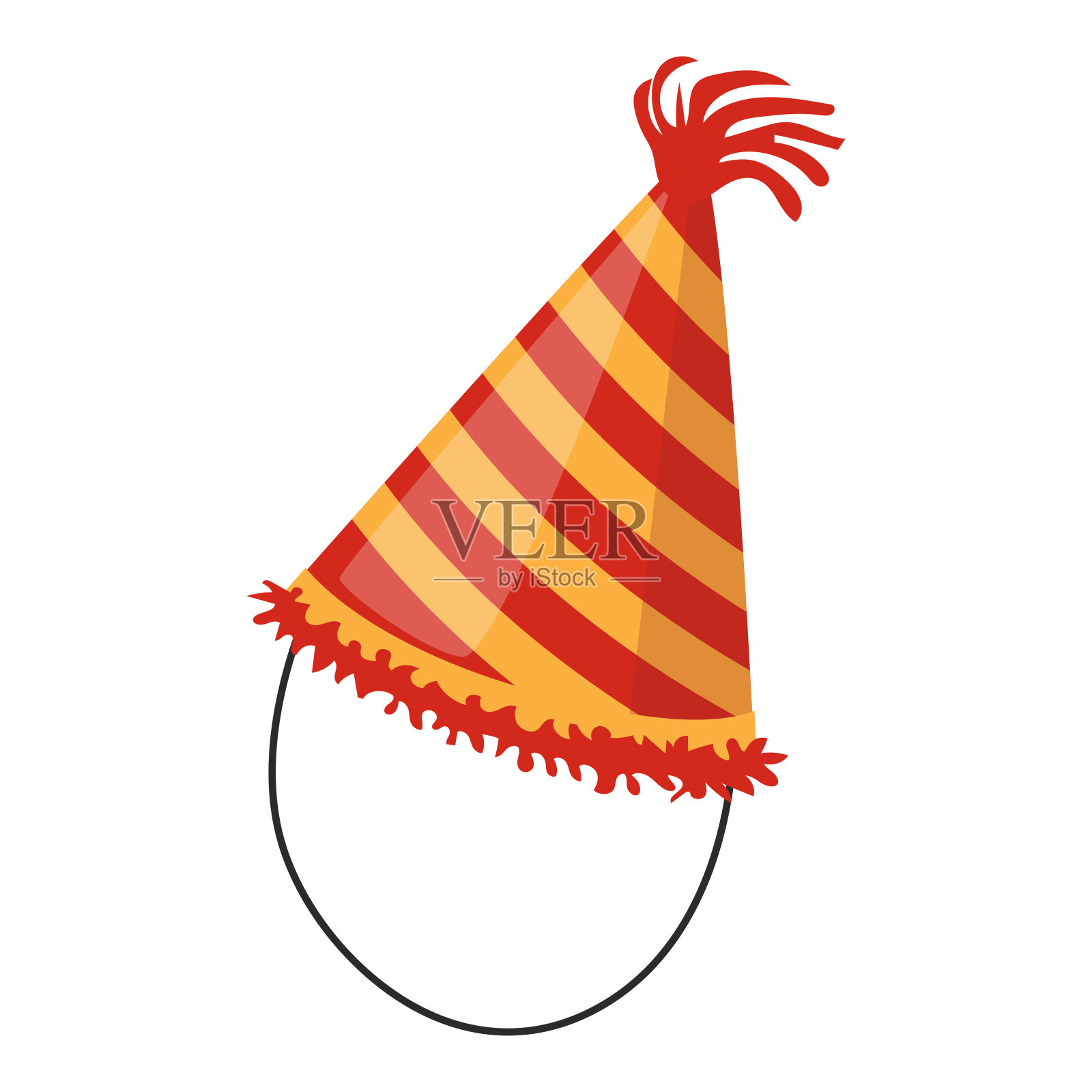 帽子为时尚孤立在白色背景。矢量图设计元素图片