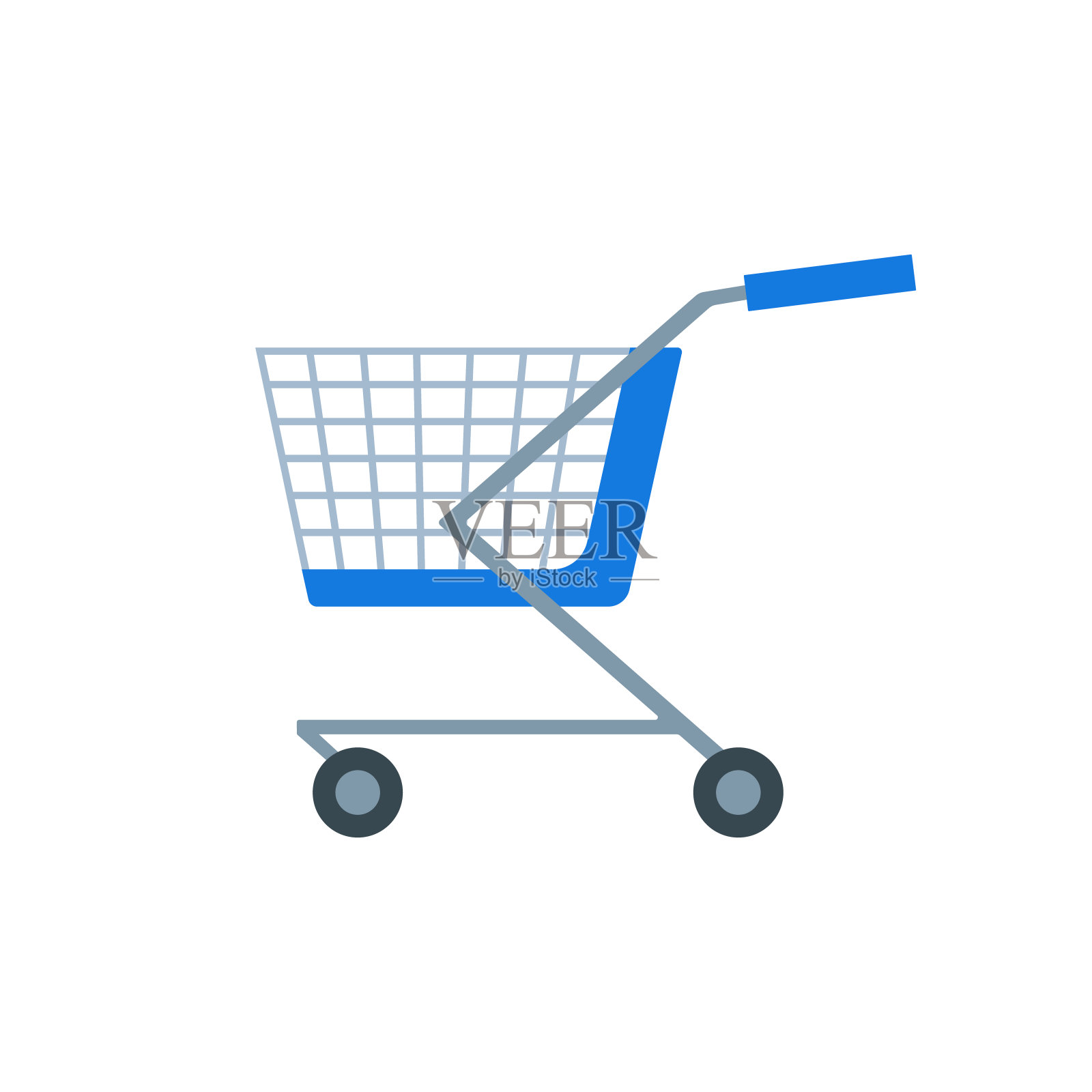 购物车或商店超市手推车向量平孤立的图标设计元素图片